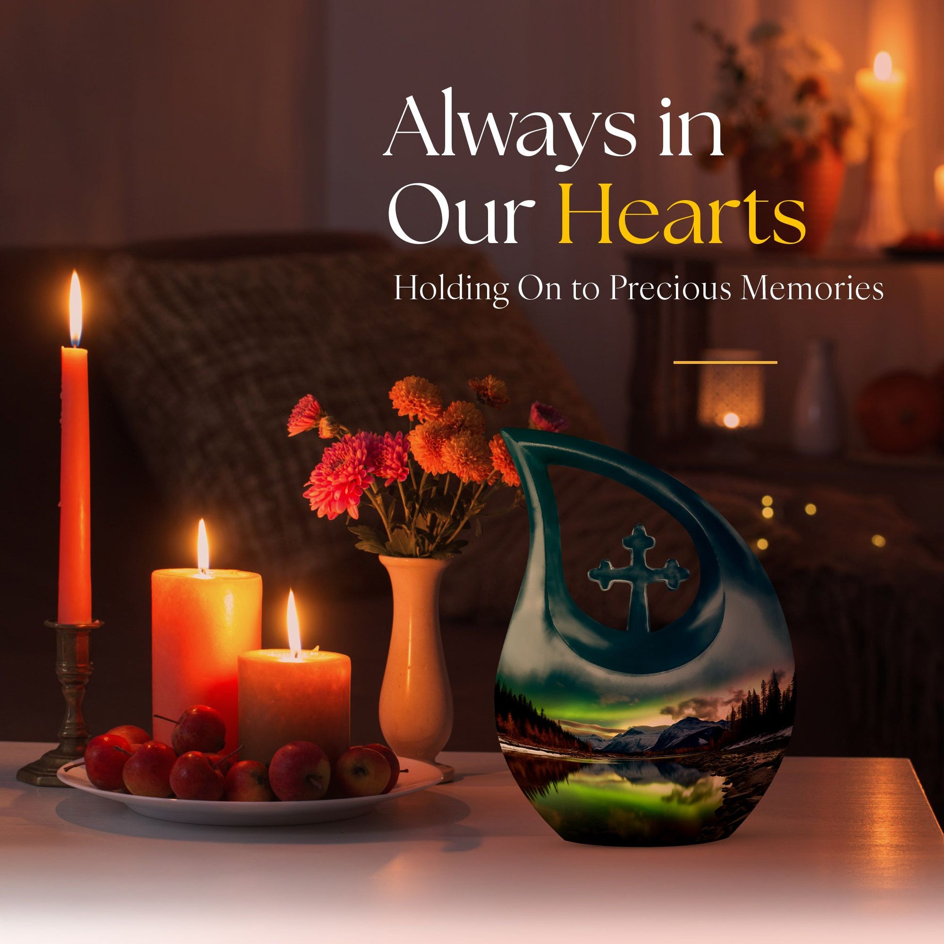Aurora Borealis Urns For Ashes - Memorial Ashes Keepsake Urn