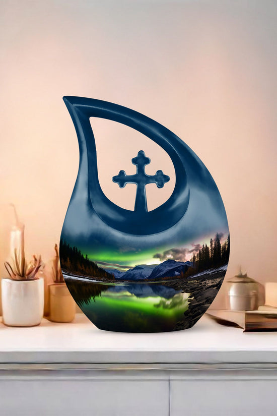 Aurora Borealis Urns For Ashes - Memorial Ashes Keepsake Urn