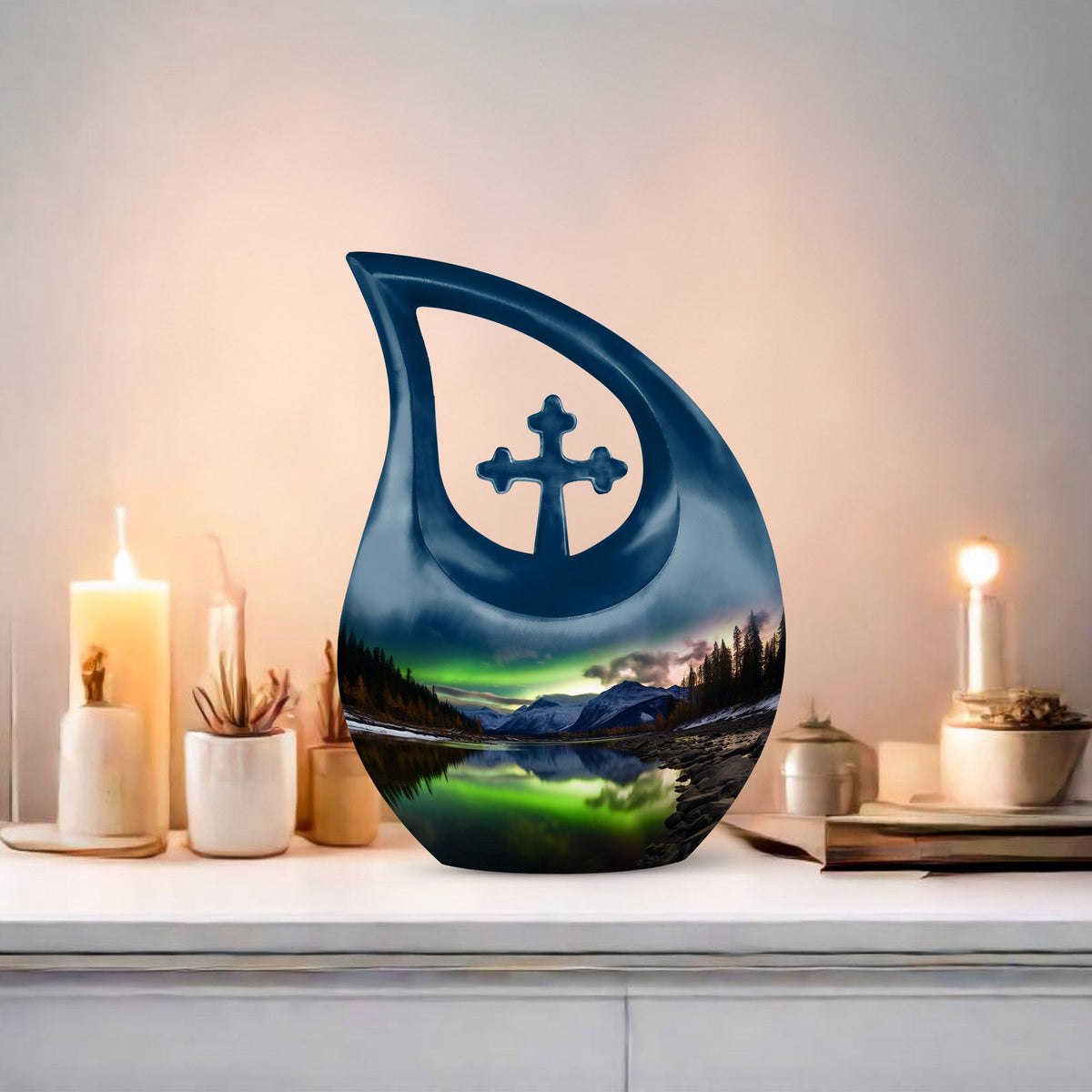 Aurora Borealis Urns For Ashes - Memorial Ashes Keepsake Urn