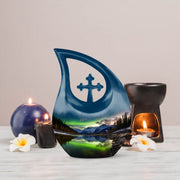 Aurora Borealis Urns For Ashes - Memorial Ashes Keepsake Urn