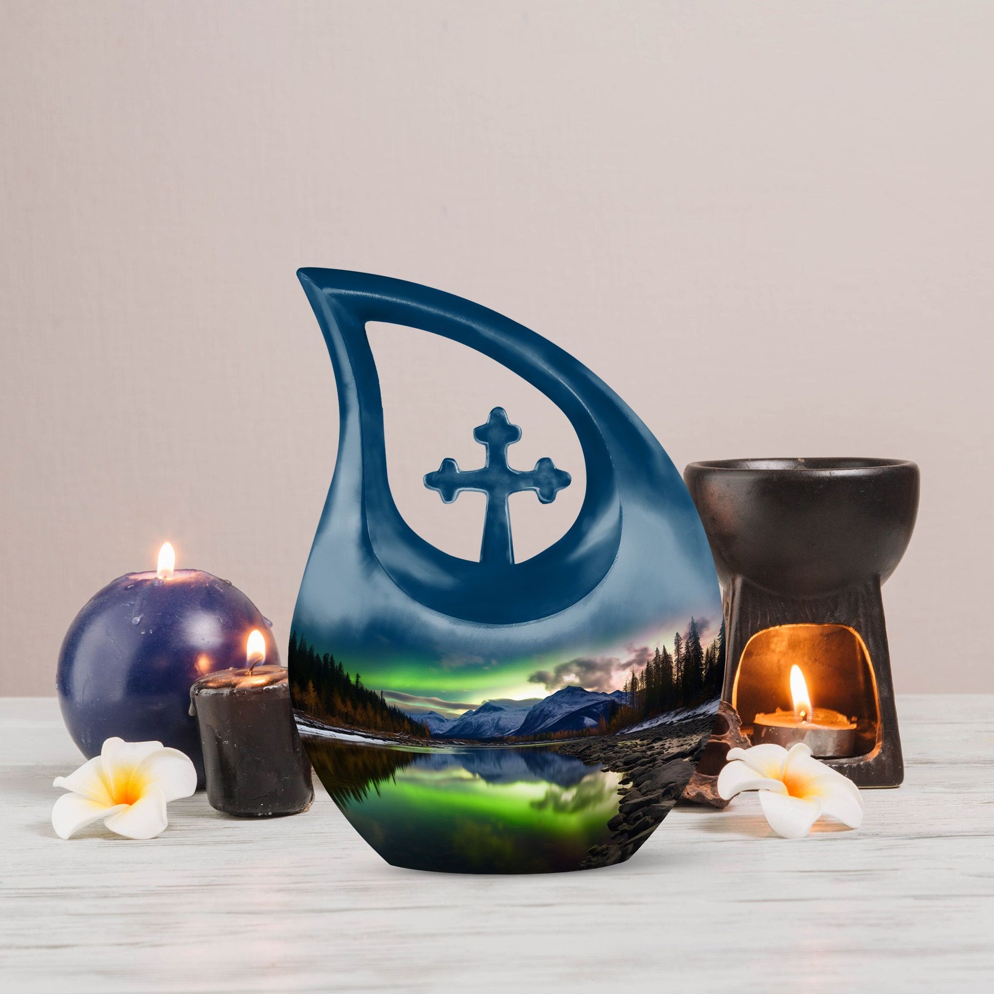 Aurora Borealis Urns For Ashes - Memorial Ashes Keepsake Urn