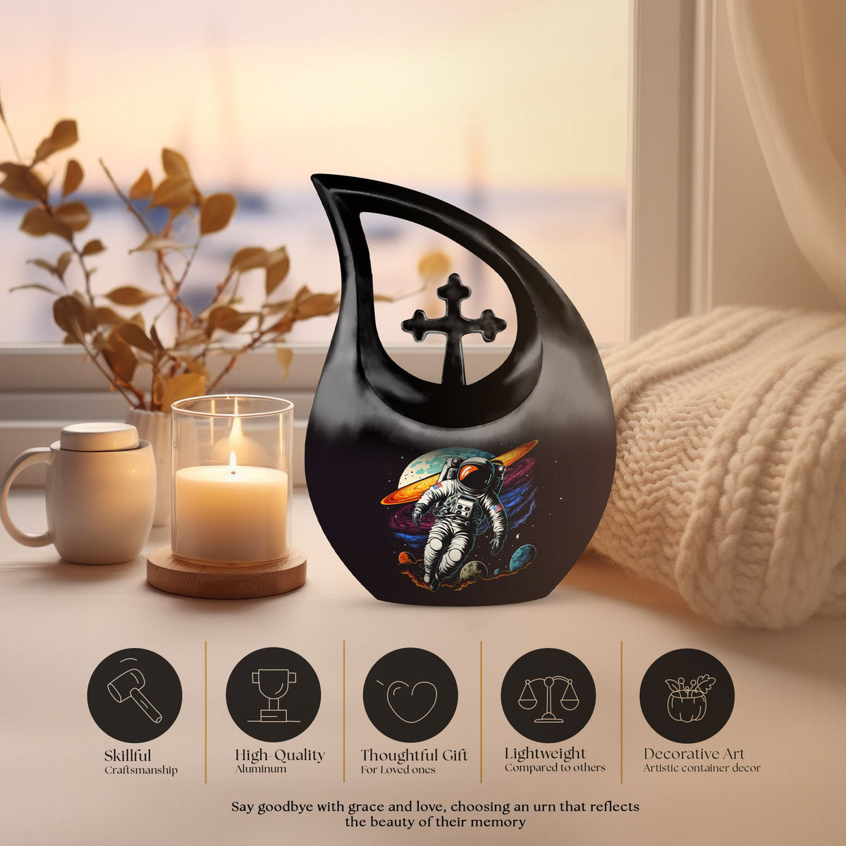 Astronaut Urns For Ashes - Urn Keepsake Set