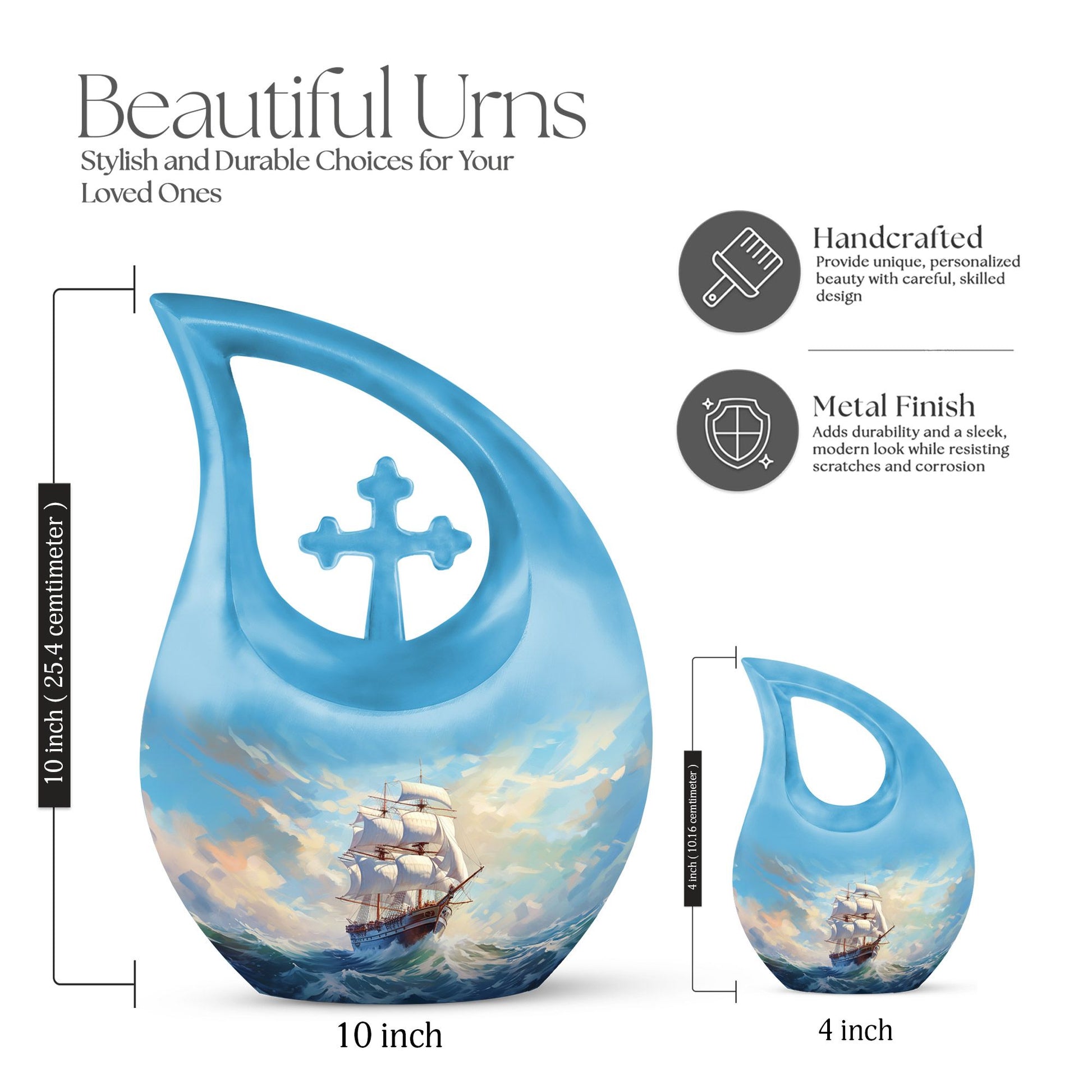 Ship Urns For Ashes - Large Decorative Urn