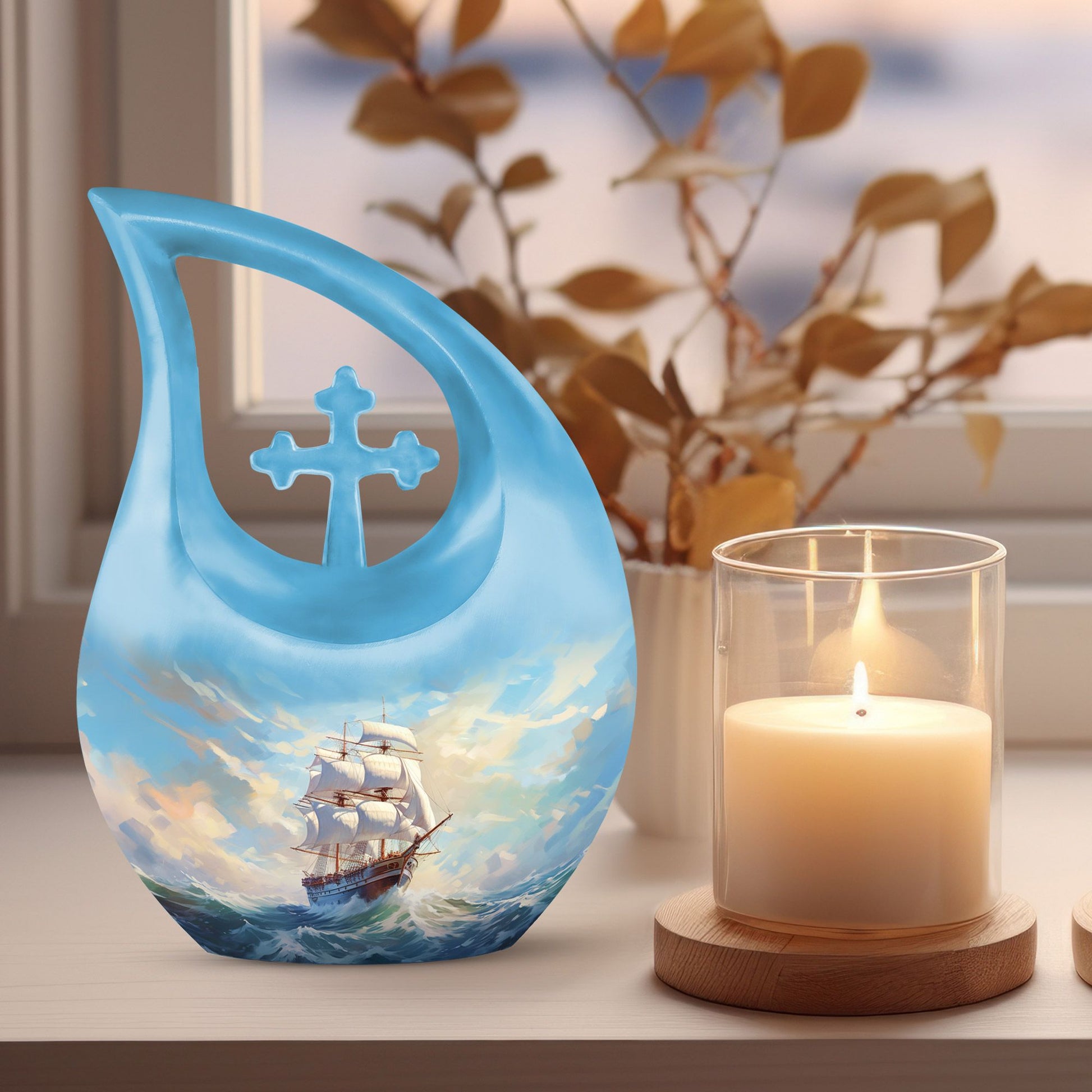 Ship Urns For Ashes - Large Decorative Urn