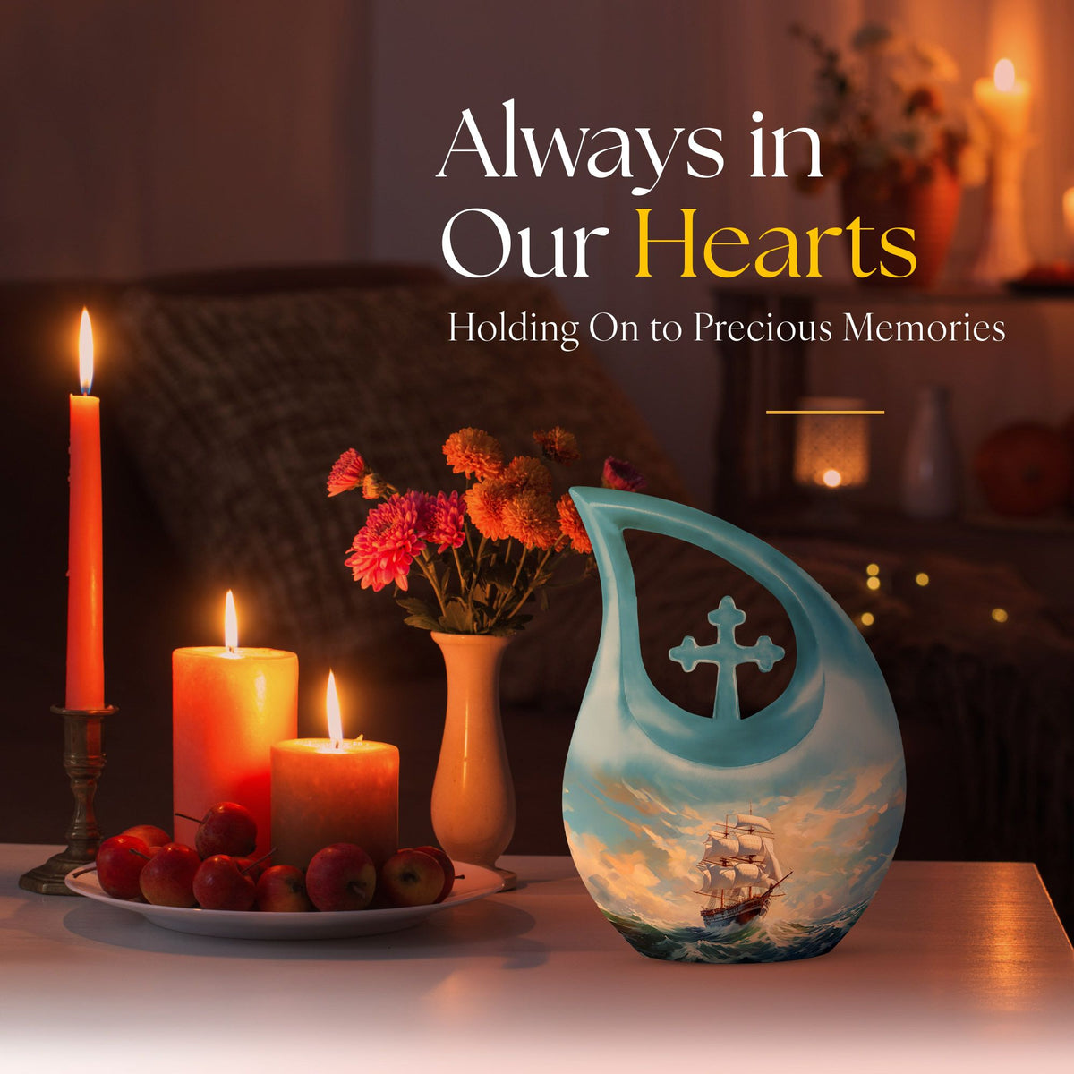 Ship Urns For Ashes - Large Decorative Urn