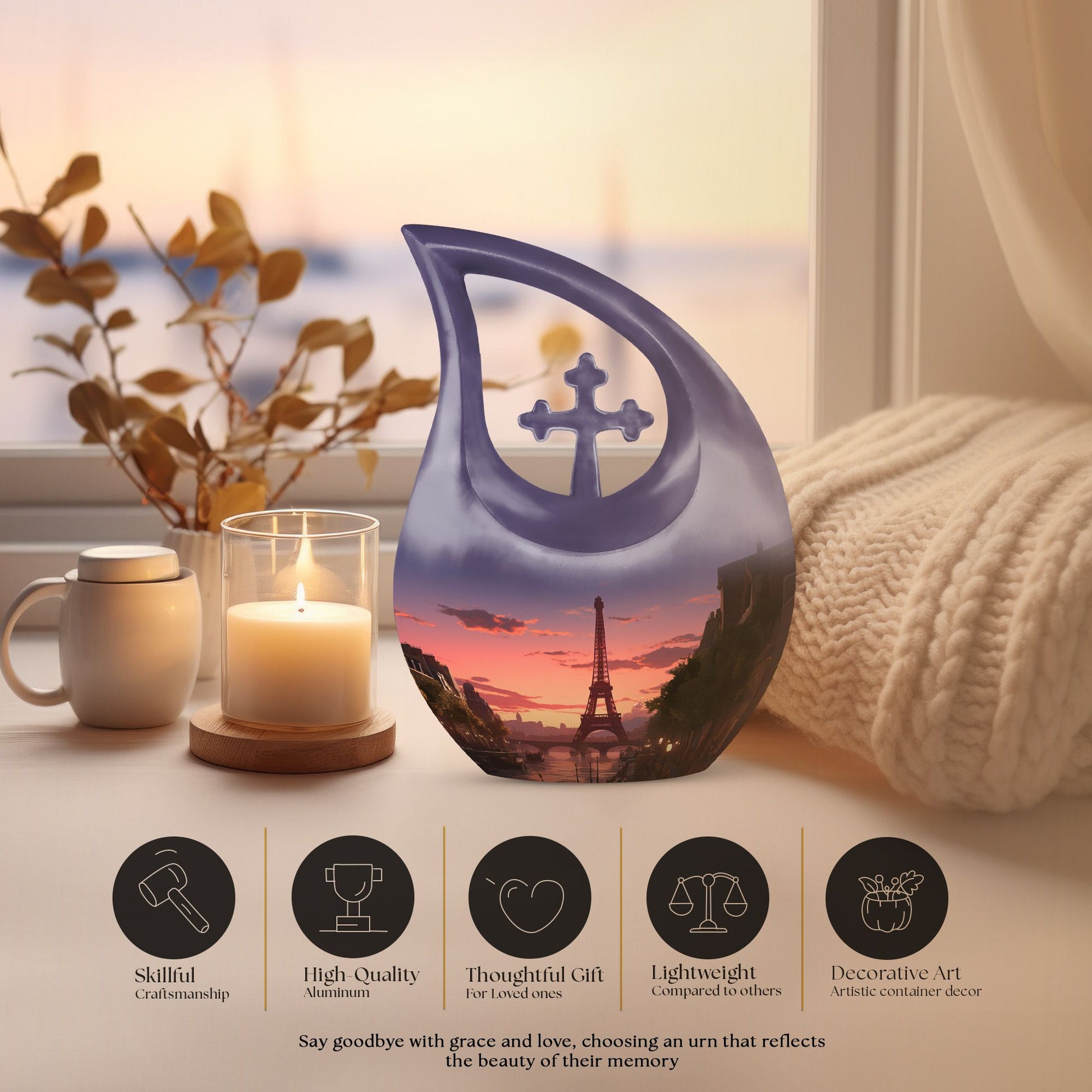 Eifil Tower Urns For Ashes - Cremation Urns For Men Urn