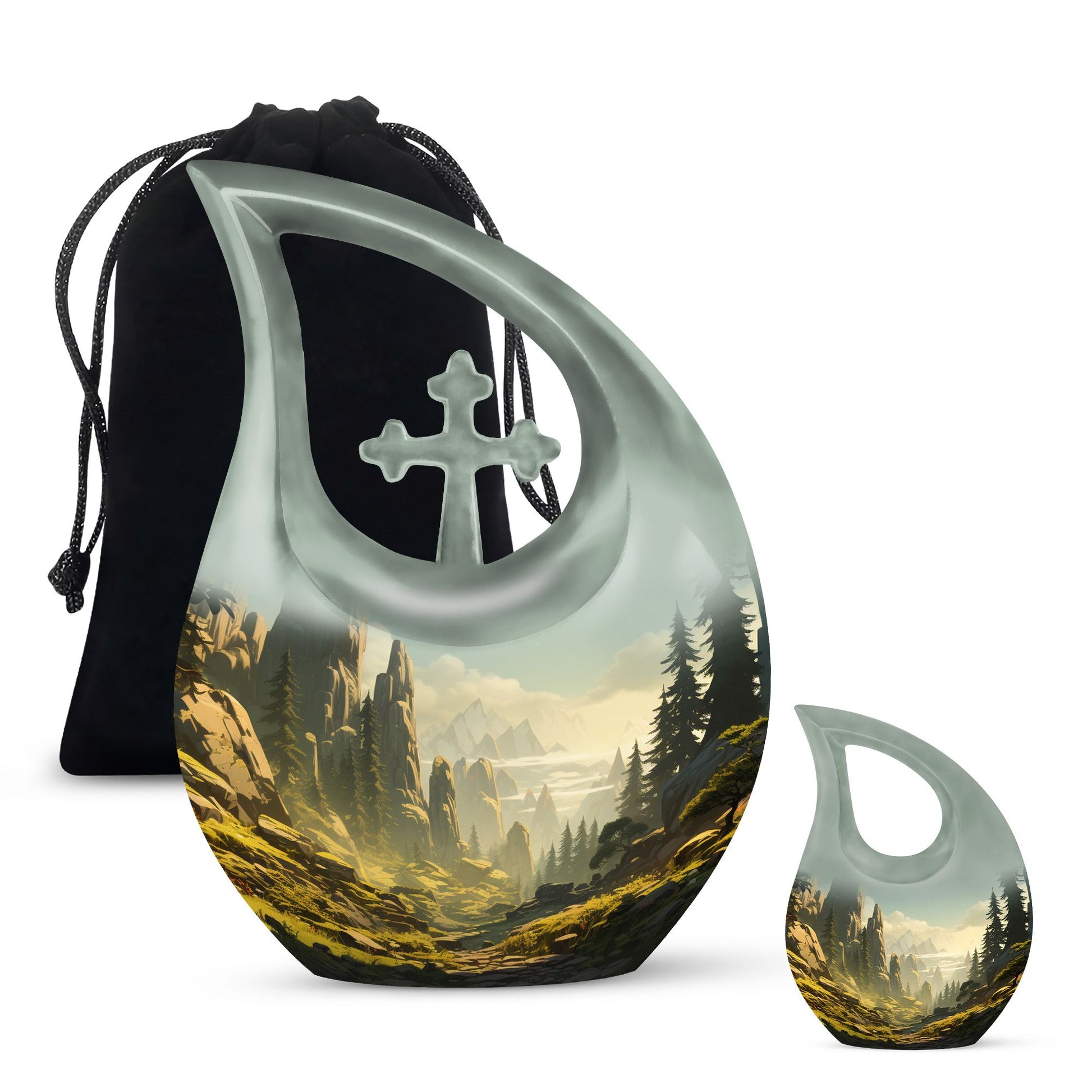 Forest Urns For Ashes - Funeral Decor Urn - Memorial Urn