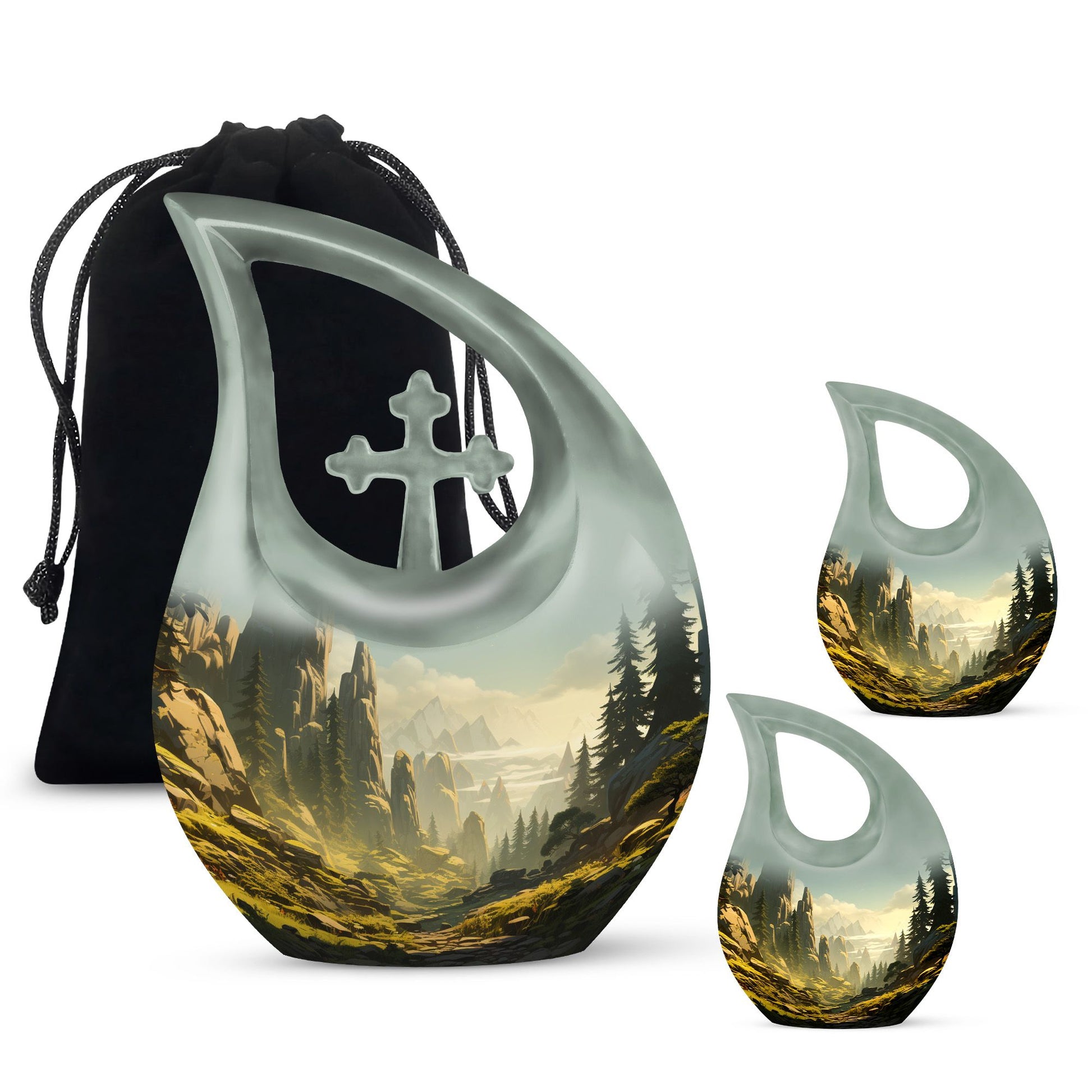 Forest Urns For Ashes - Funeral Decor Urn - Memorial Urn