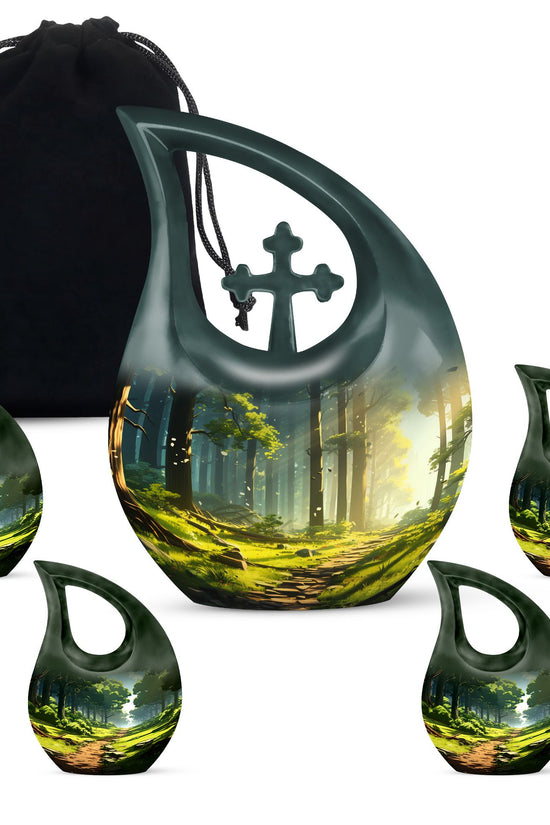 Forest Urns For Ashes - Cremation Urns Large & Small Combo Urn