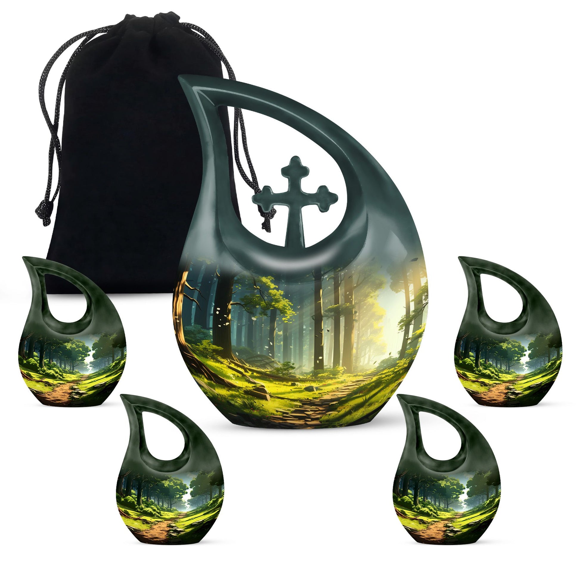 Forest Urns For Ashes - Cremation Urns Large & Small Combo Urn