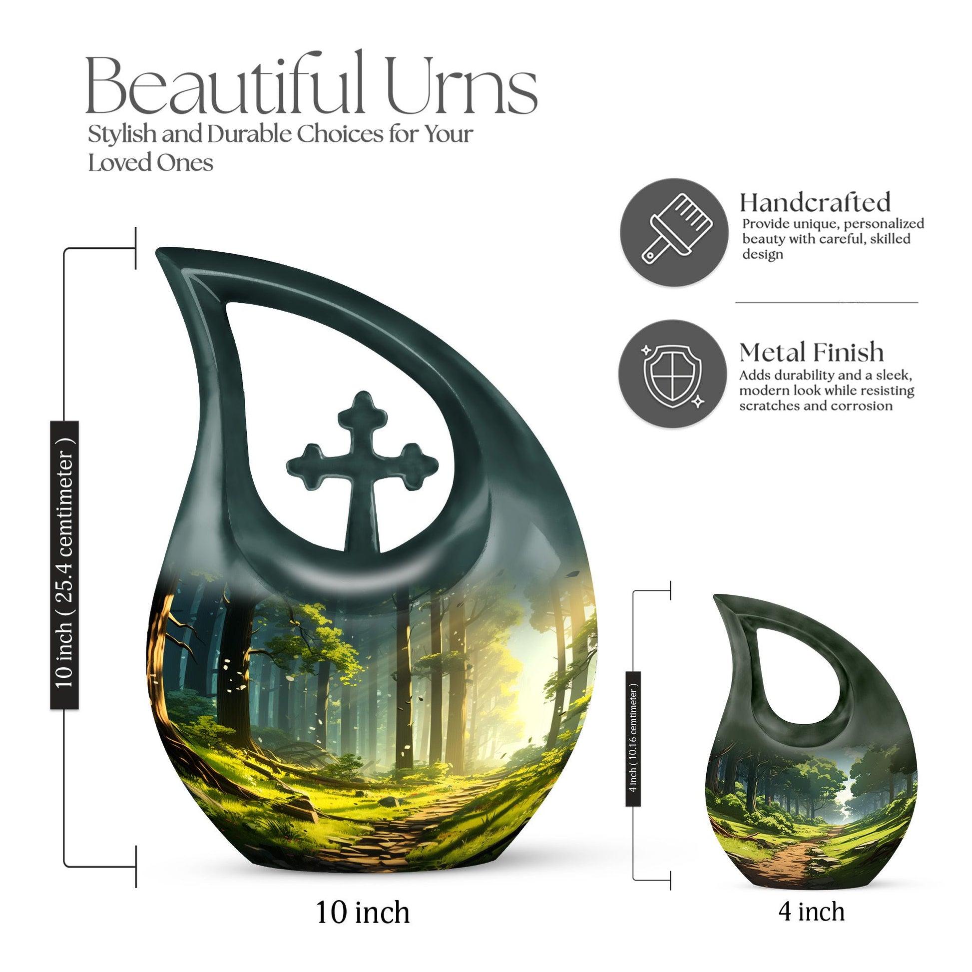 Forest Urns For Ashes - Cremation Urns Large & Small Combo Urn