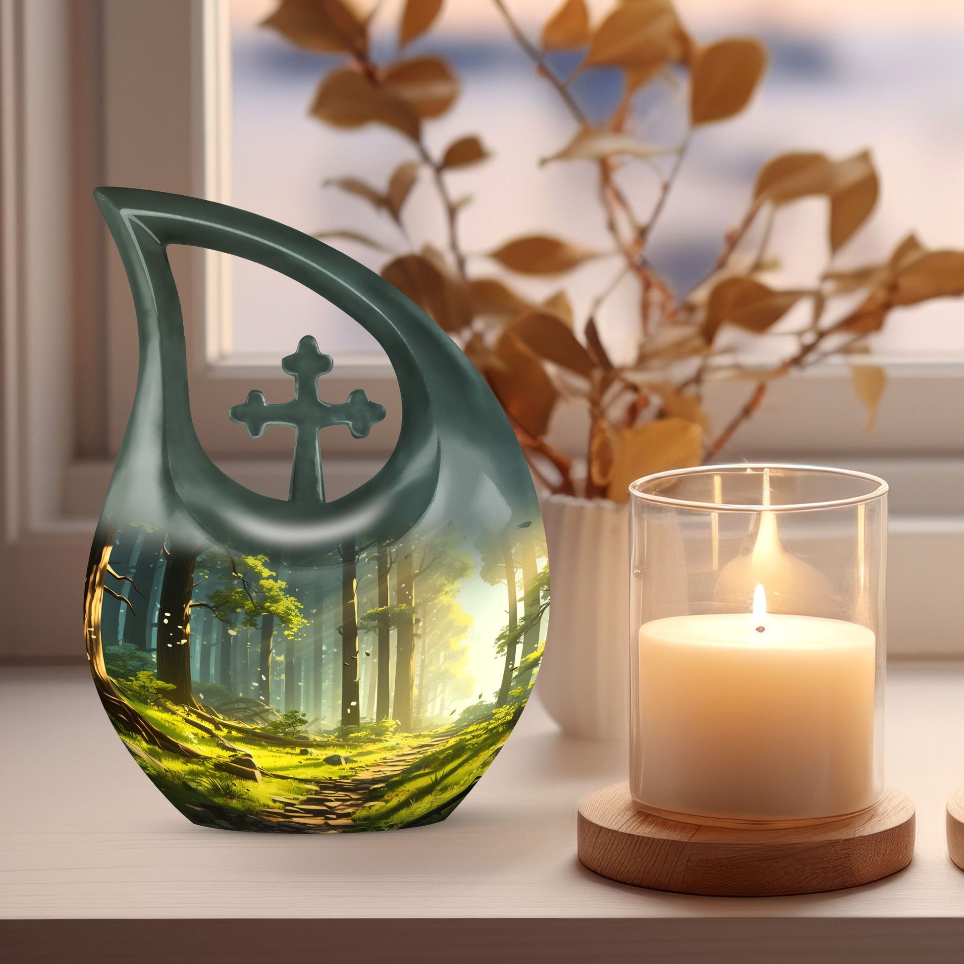 Forest Urns For Ashes - Cremation Urns Large & Small Combo Urn