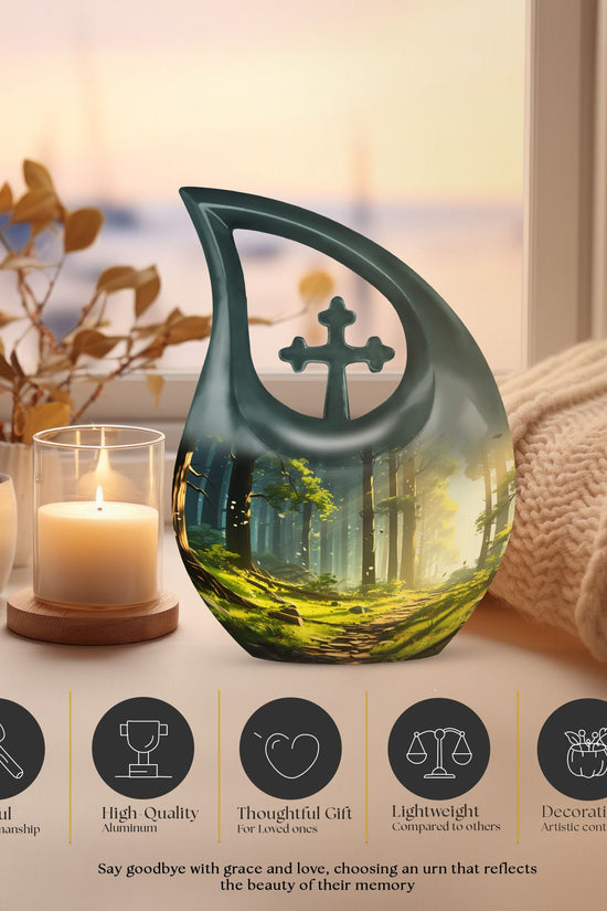 Forest Urns For Ashes - Cremation Urns Large & Small Combo Urn