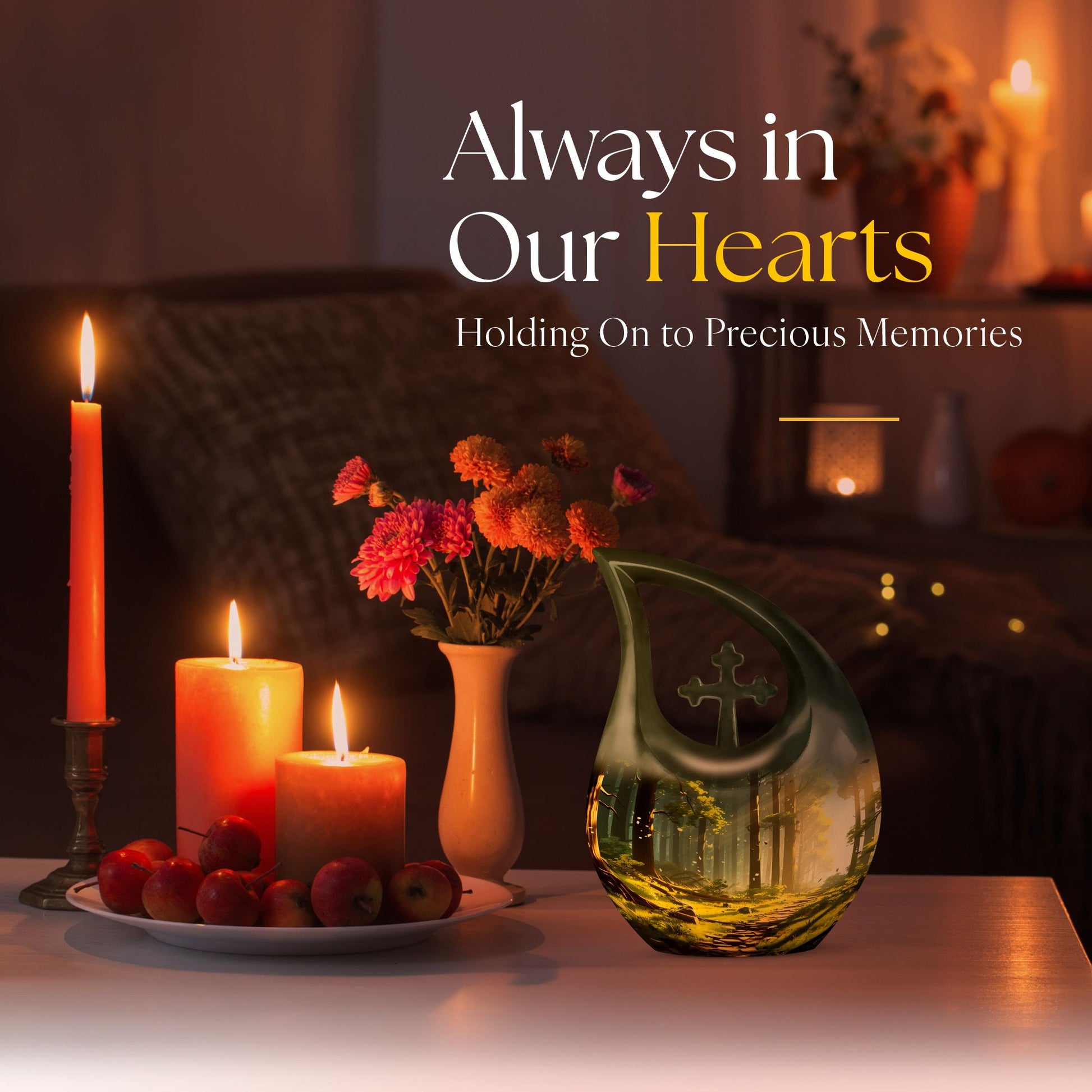 Forest Urns For Ashes - Cremation Urns Large & Small Combo Urn