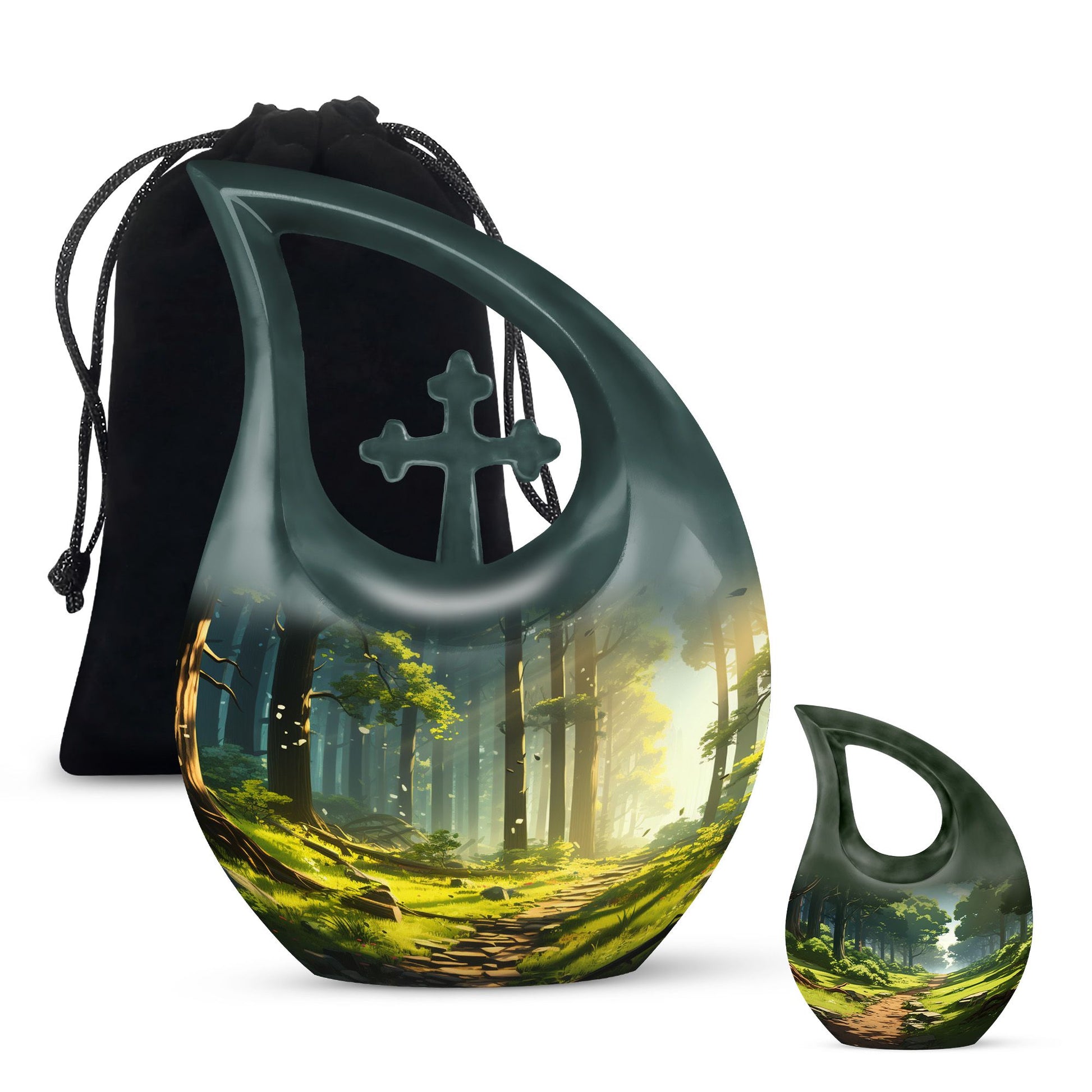 Forest Urns For Ashes - Cremation Urns Large & Small Combo Urn