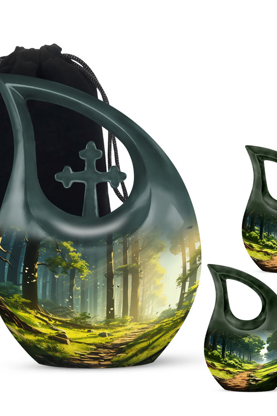 Forest Urns For Ashes - Cremation Urns Large & Small Combo Urn