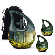 Forest Urns For Ashes - Cremation Urns Large & Small Combo Urn