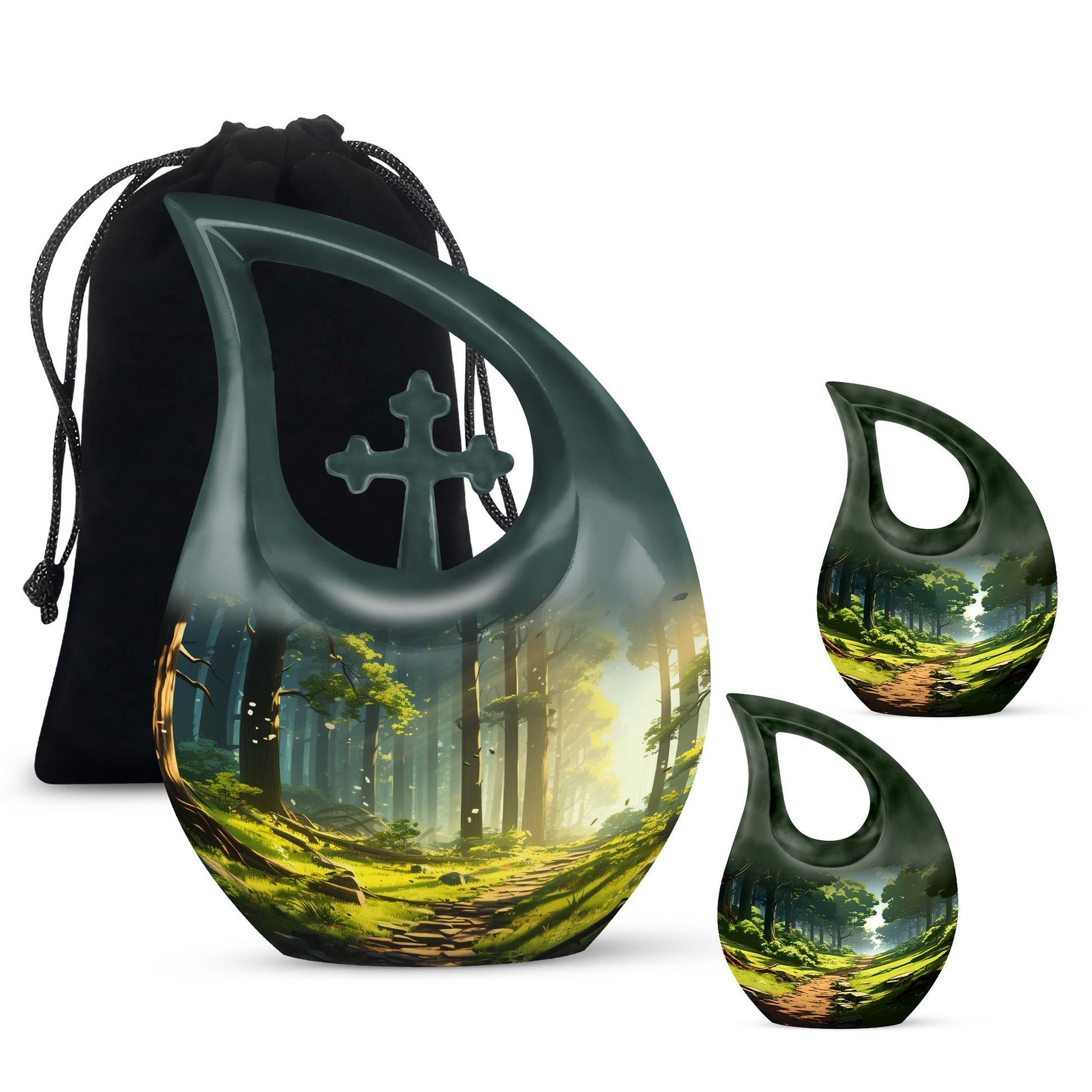 Forest Urns For Ashes - Cremation Urns Large & Small Combo Urn