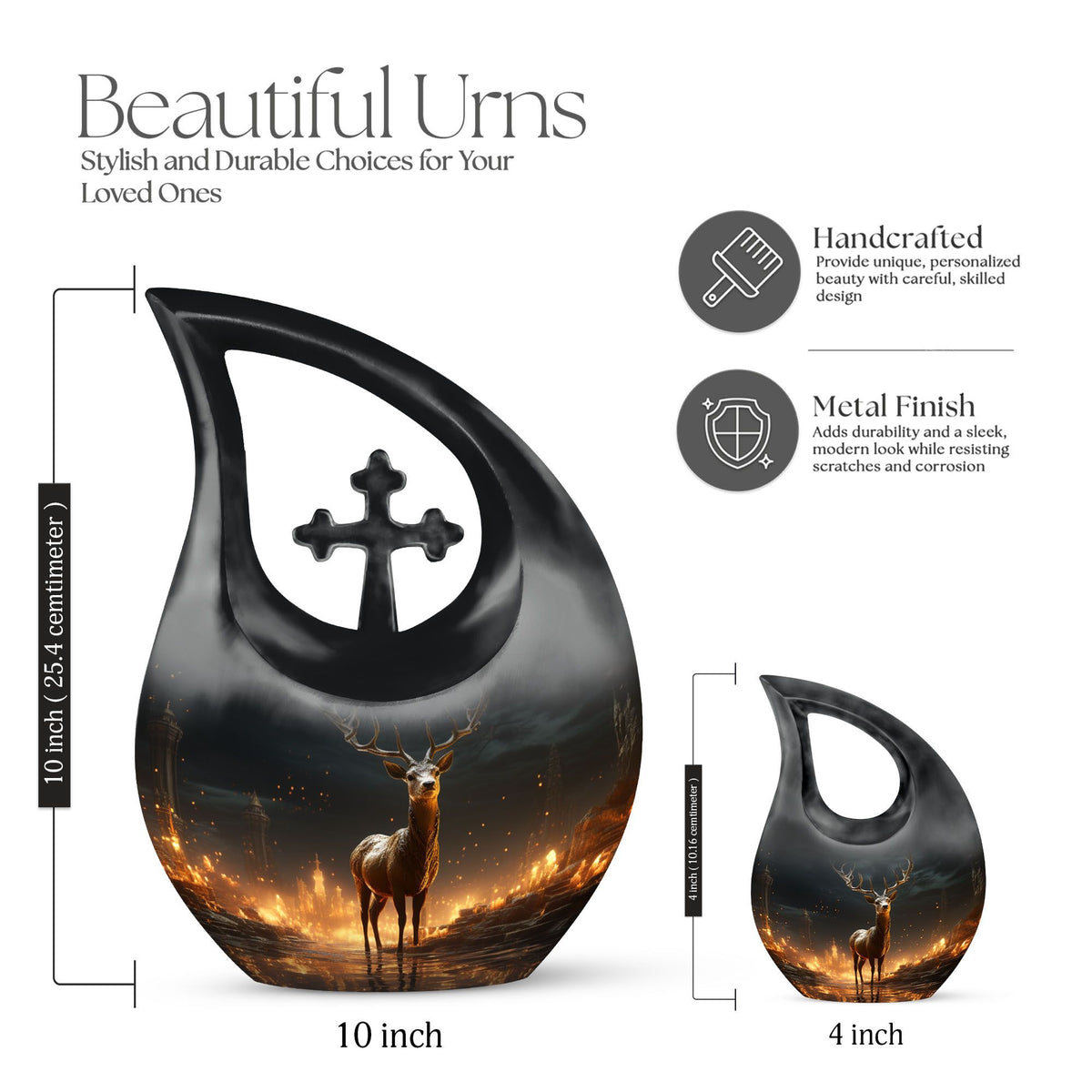 Deer Urns For Ashes - Urns For Ground Burial Urn