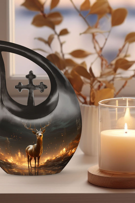 Deer Urns For Ashes - Urns For Ground Burial Urn
