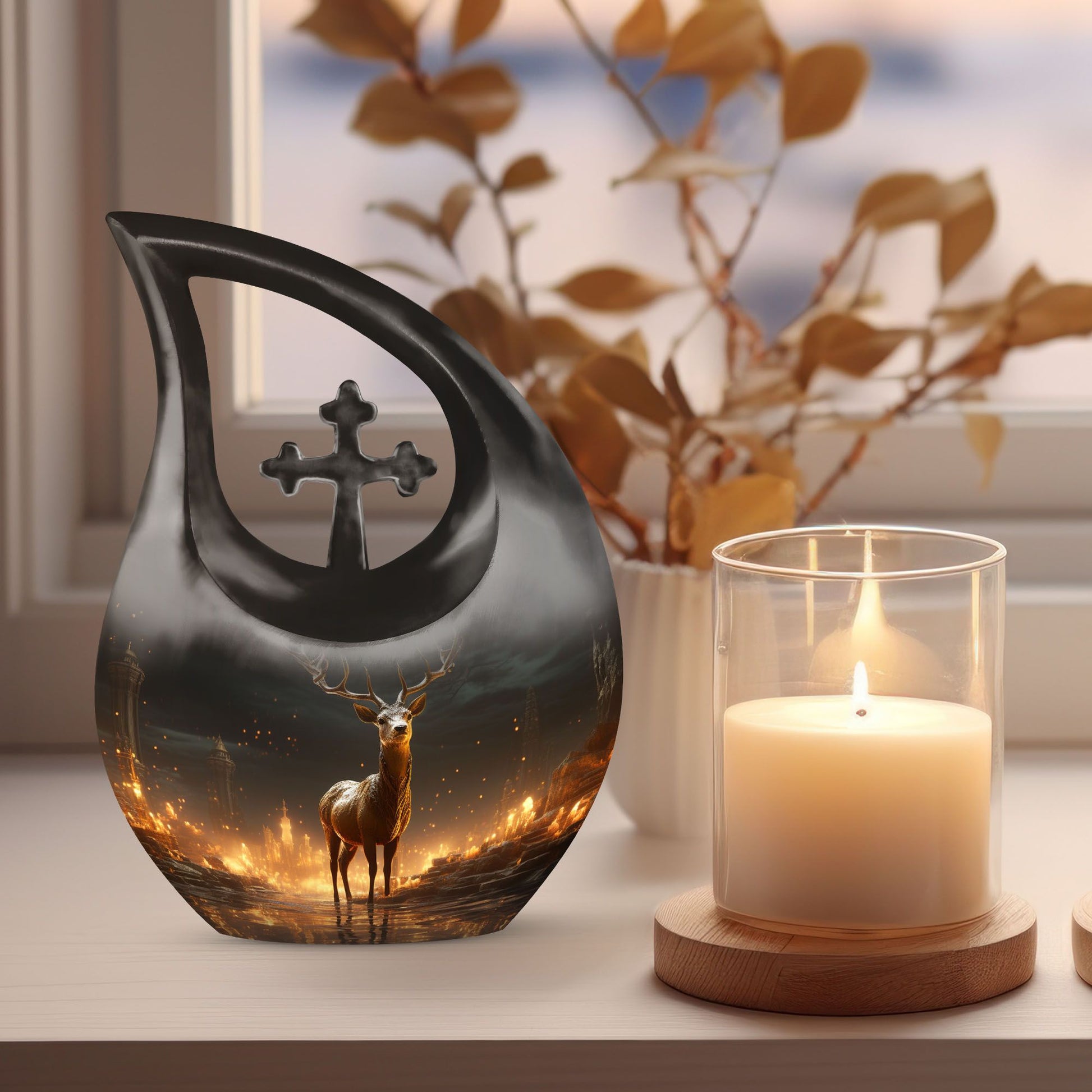 Deer Urns For Ashes - Urns For Ground Burial Urn
