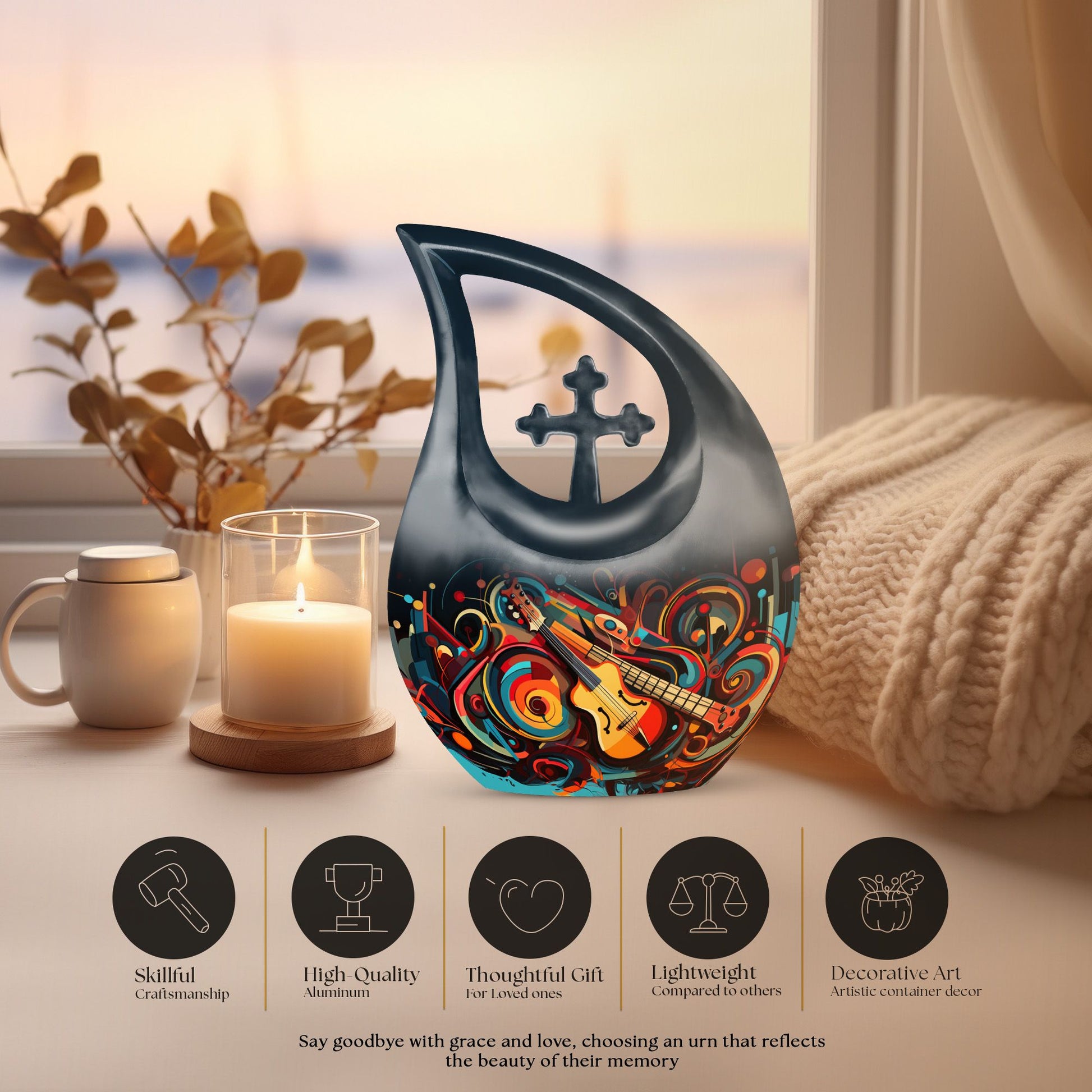 Music Urns For Ashes - Urns For Human Ashes Adult Male Burial Urn