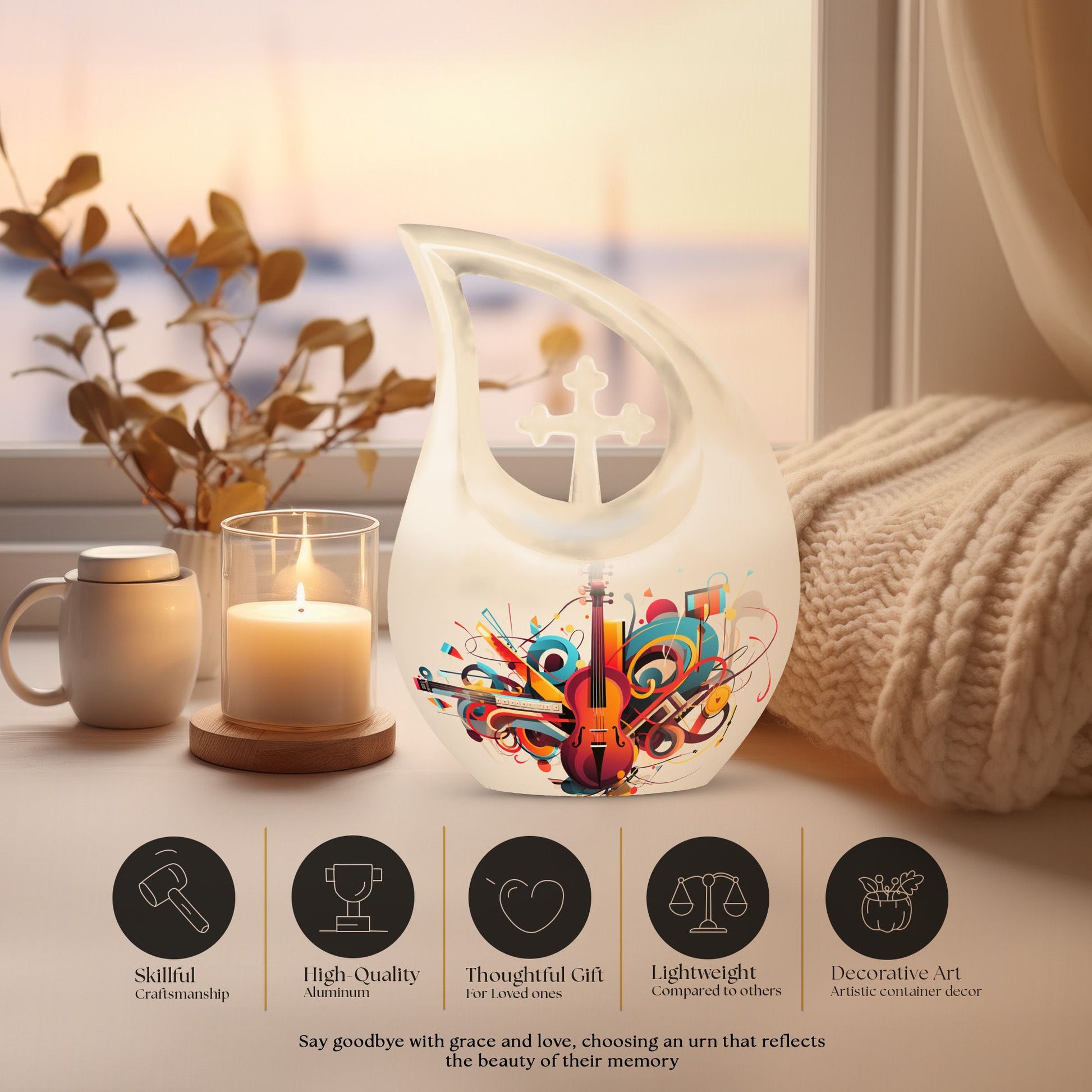 Music Urns For Ashes - Urns For Adult Female Small Urn