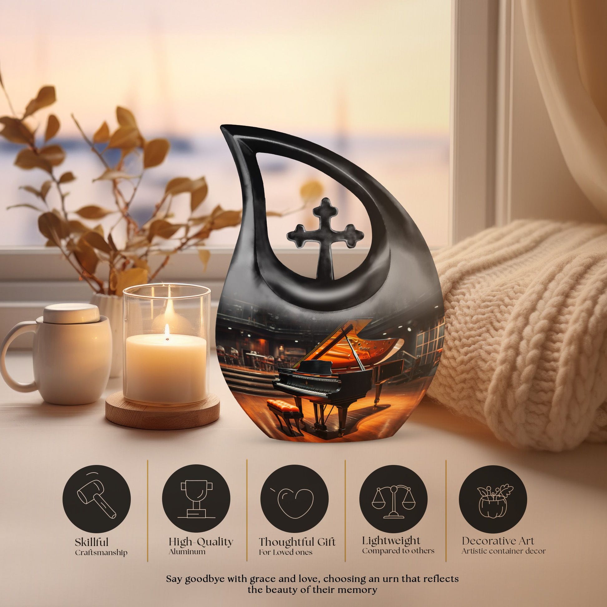 Music Urns For Ashes - Urns For Human Ashes Adult Female Mom Urn