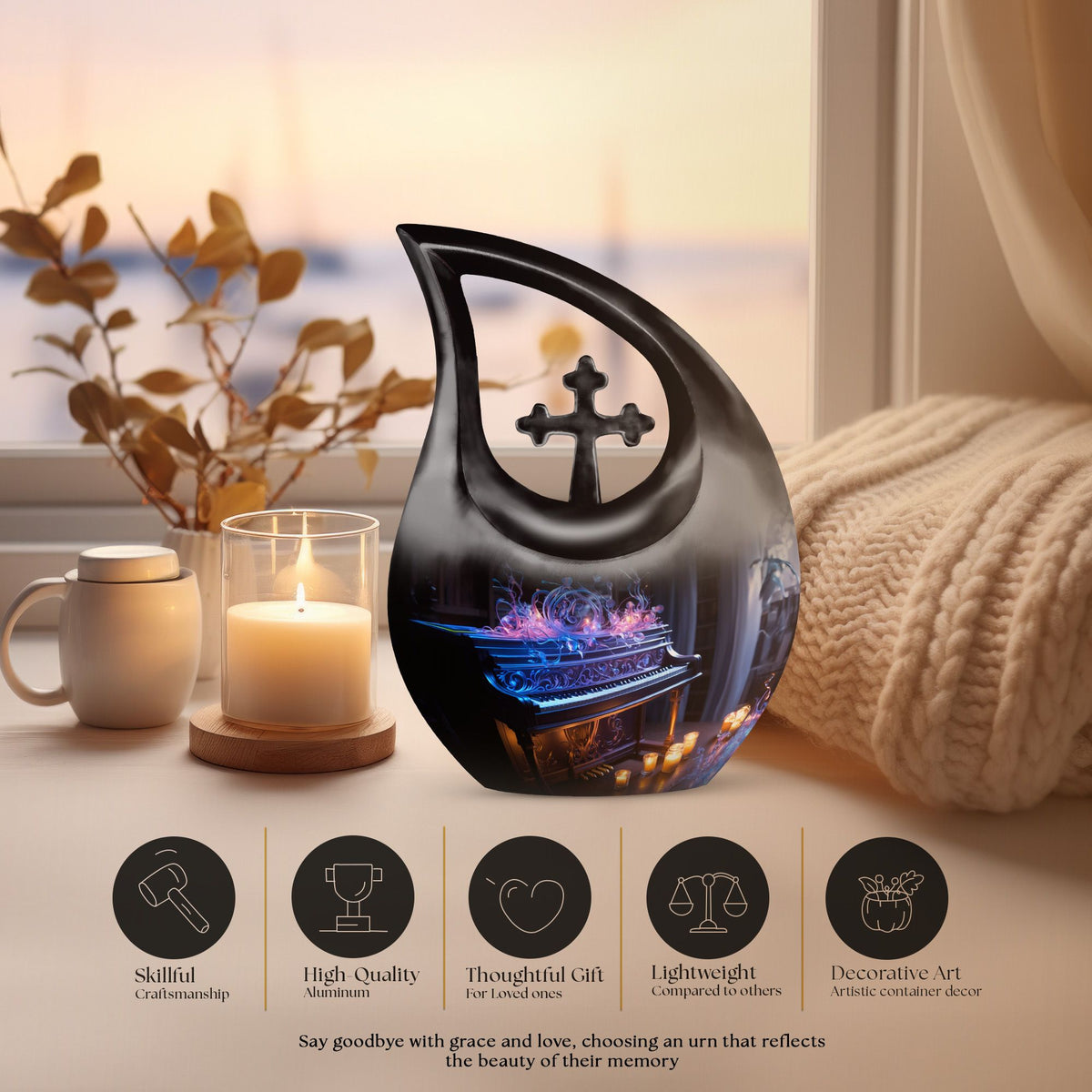 Music Urns For Ashes - Small Urns For Ashes Adult Male Urn