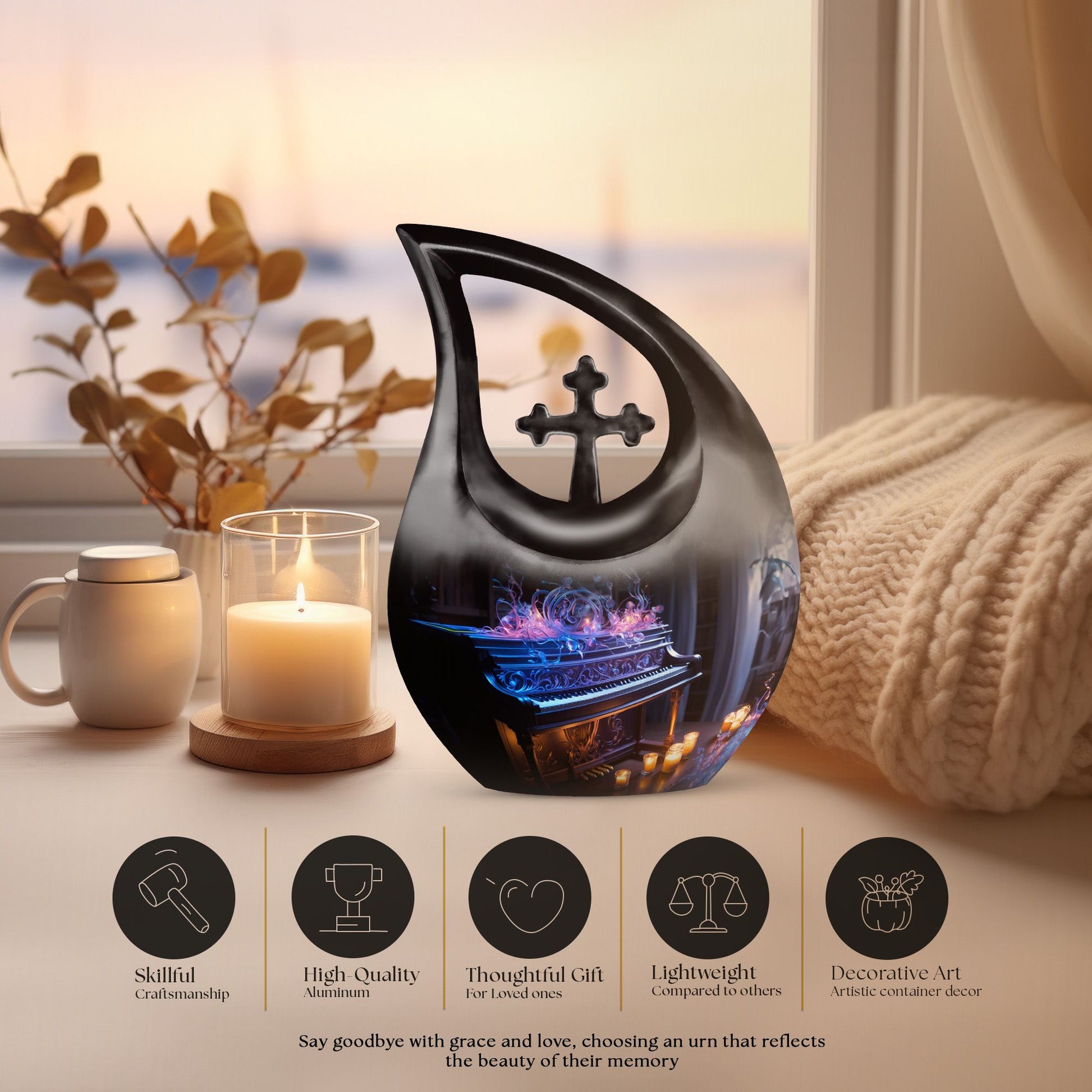 Music Urns For Ashes - Small Urns For Ashes Adult Male Urn