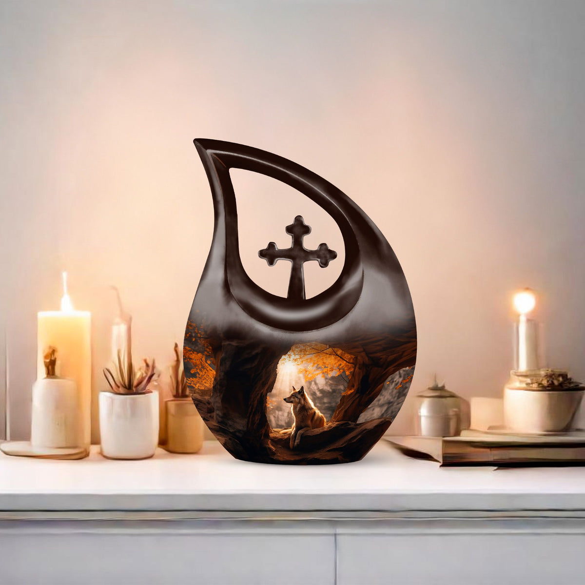 Cardinal Bird Urns For Ashes - Burial Urns Adult Female Urn