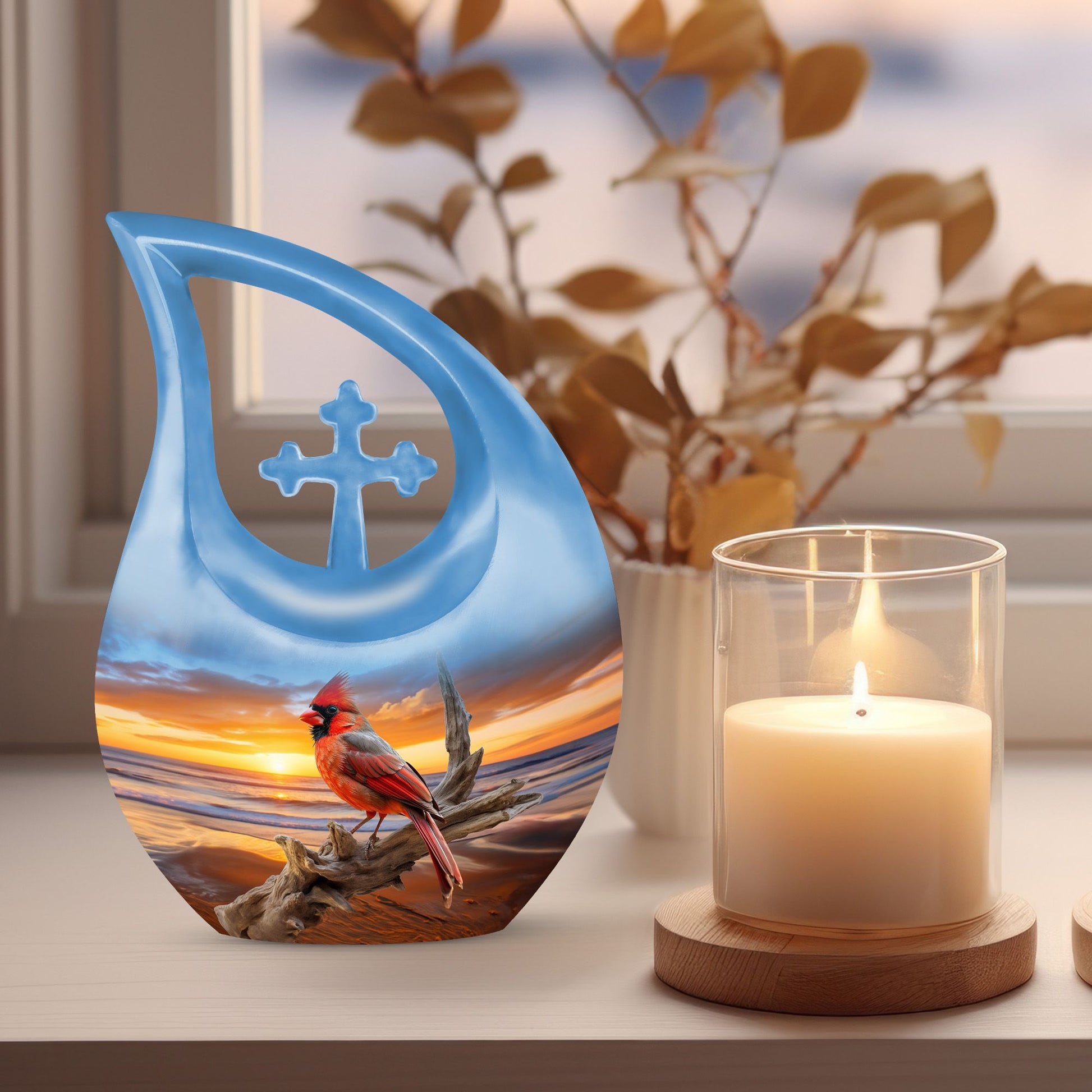 Cardinal Bird Urns For Ashes - Mini Urns For Human Ashes Adult Male Urn