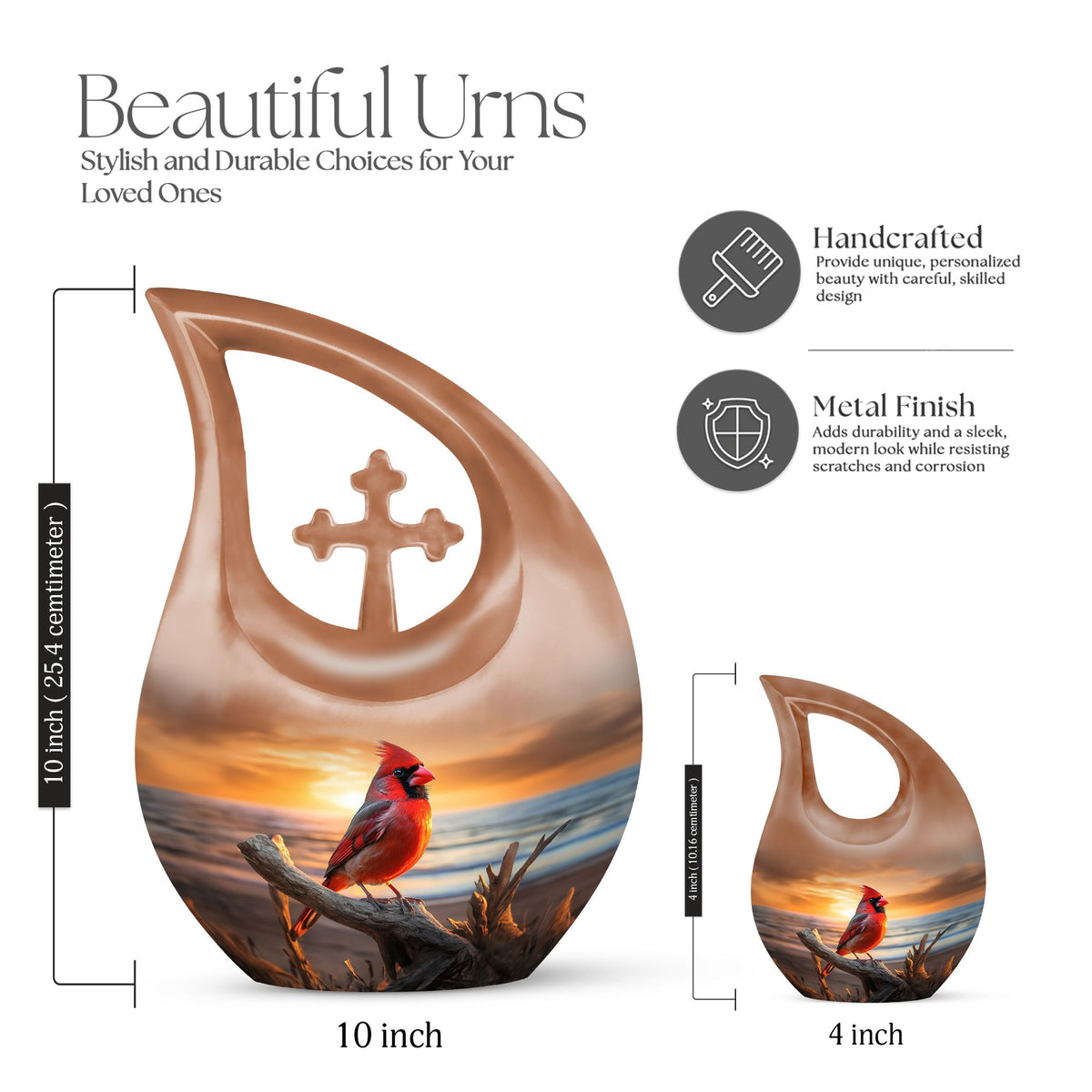 Cardinal Bird Urns For Ashes - Urn Female Adult