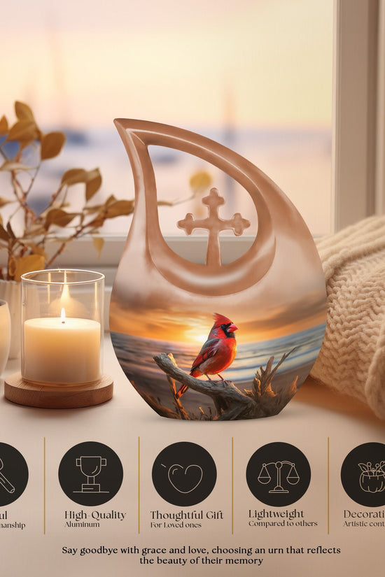Cardinal Bird Urns For Ashes - Urn Female Adult