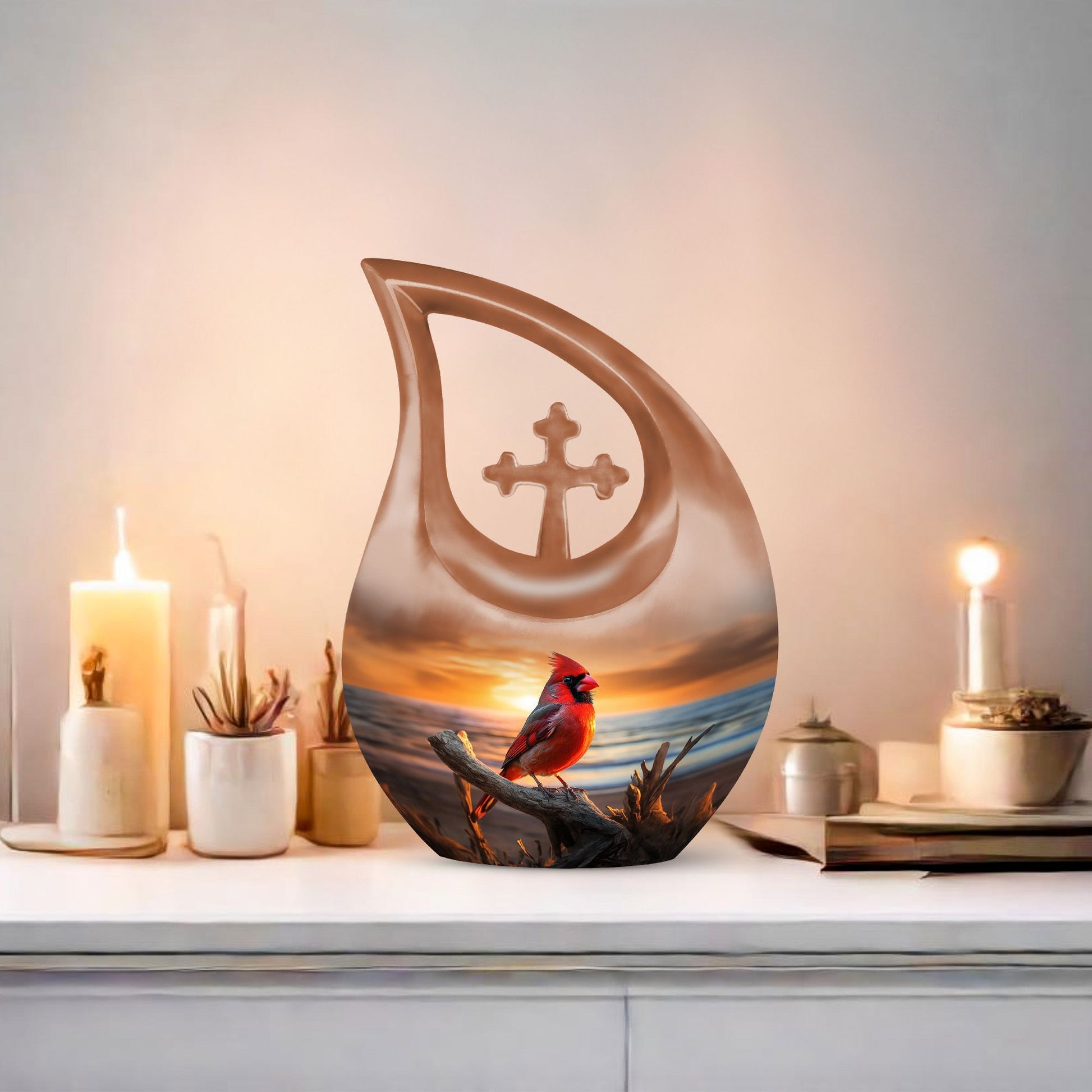 Cardinal Bird Urns For Ashes - Urn Female Adult