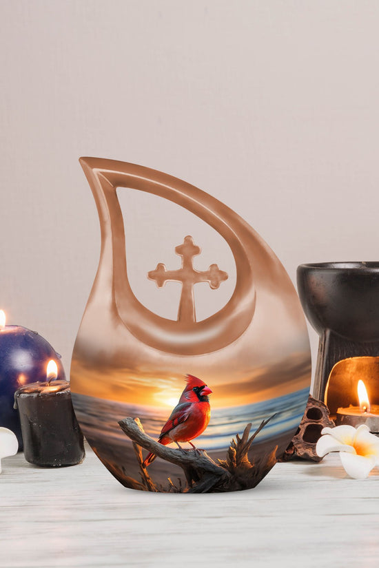 Cardinal Bird Urns For Ashes - Urn Female Adult