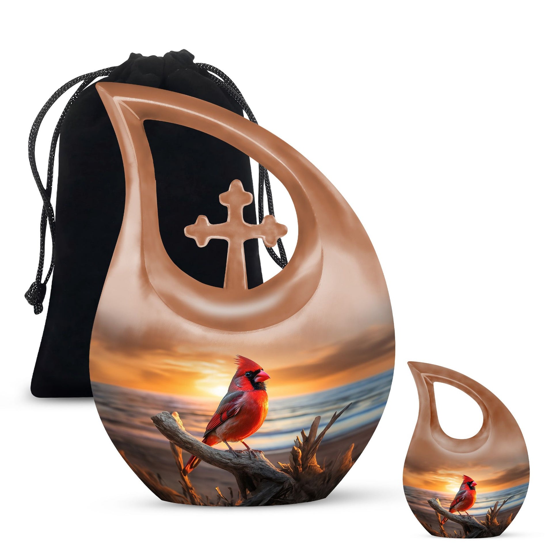 Cardinal Bird Urns For Ashes - Urn Female Adult Urn