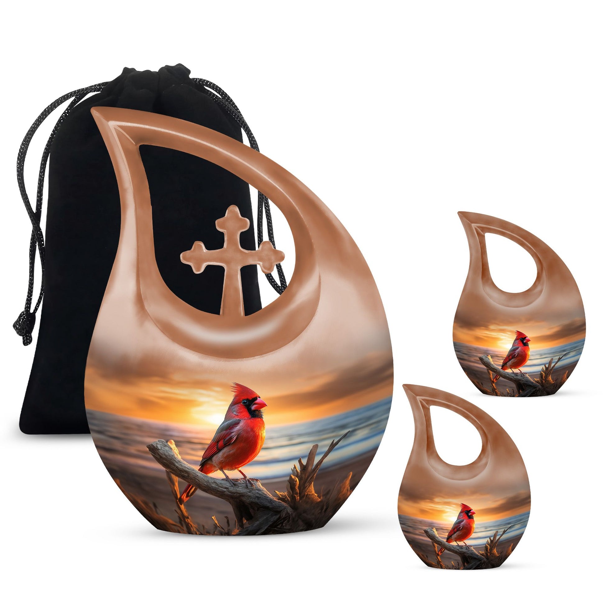 Cardinal Bird Urns For Ashes - Urn Female Adult Urn