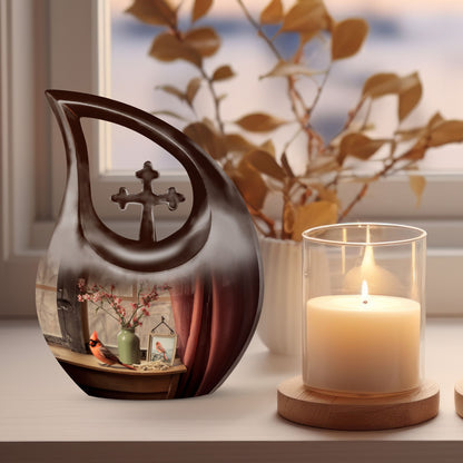 Cardinal Bird Urns For Ashes - Urn Human Ash Adult Male