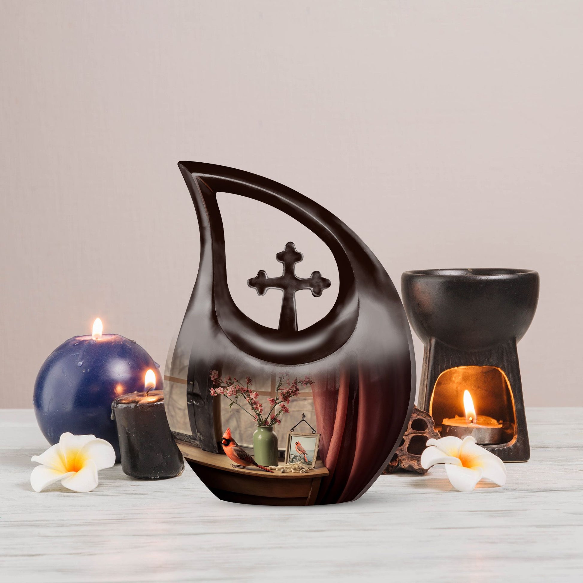 Cardinal Bird Urns For Ashes - Urn Human Ash Adult Male