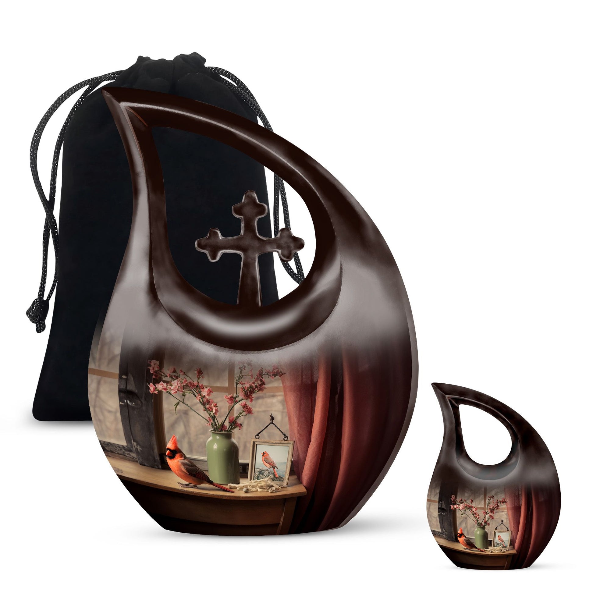 Cardinal Bird Urns For Ashes - Urn Human Ash Adult Male Urn