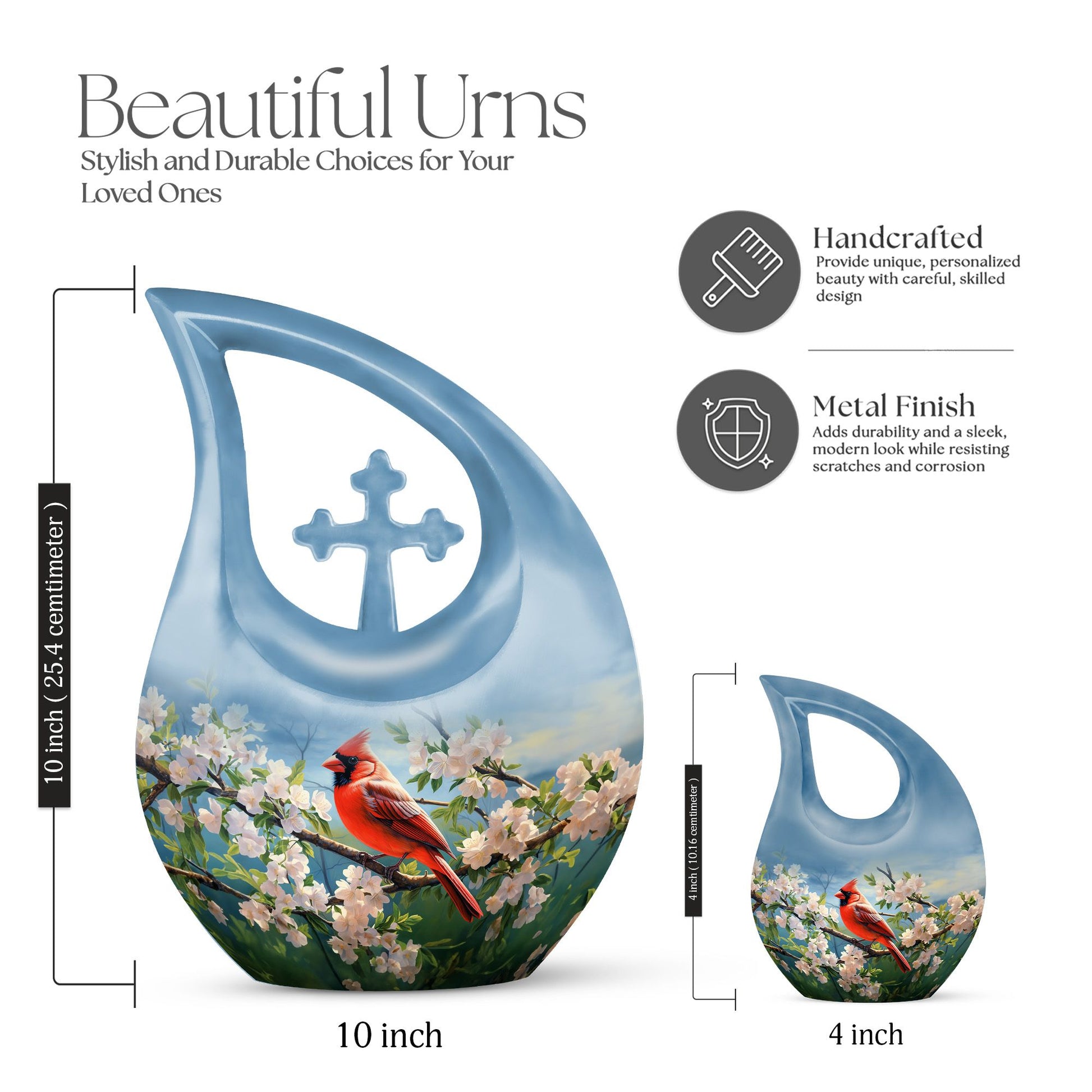 Cardinal Bird Urns For Ashes - Urn Adult Female Ashes