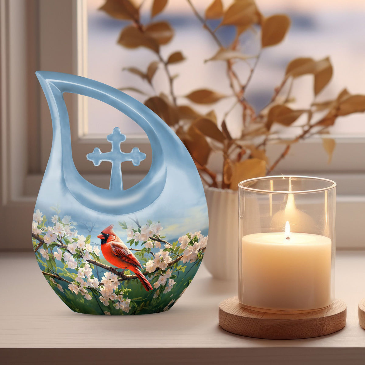 Cardinal Bird Urns For Ashes - Urn Adult Female Ashes