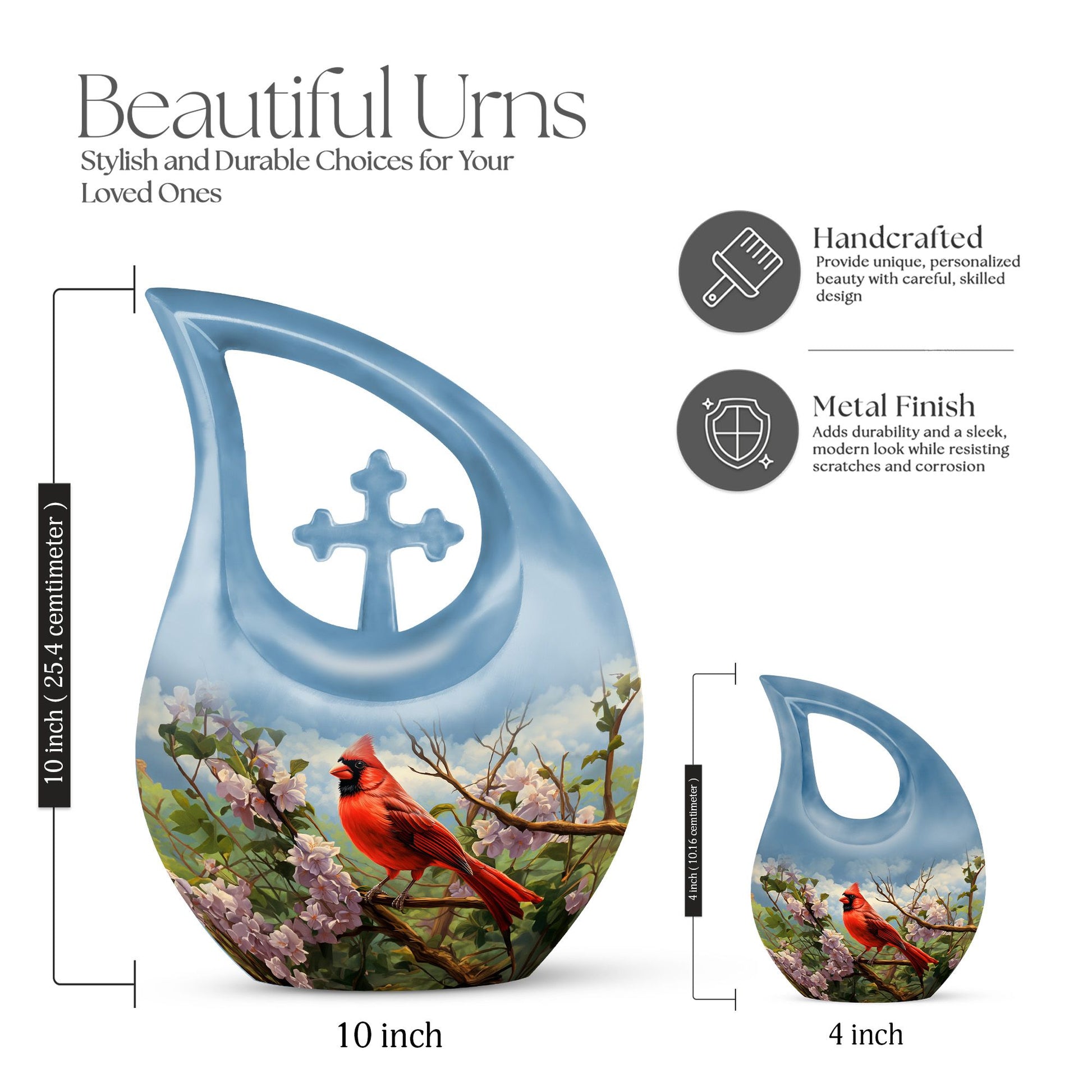Cardinal Bird Urns For Ashes - Urn Adult Male