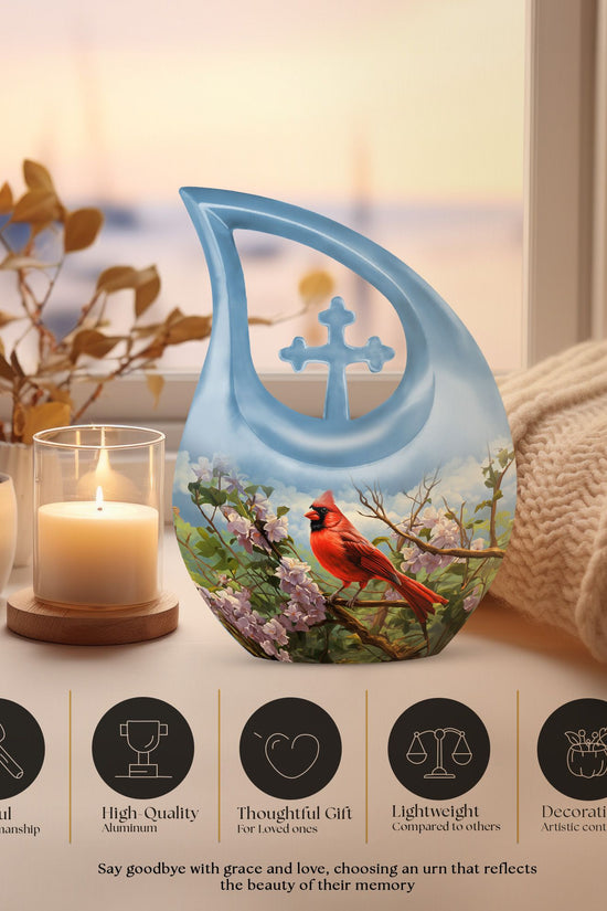 Cardinal Bird Urns For Ashes - Urn Adult Male