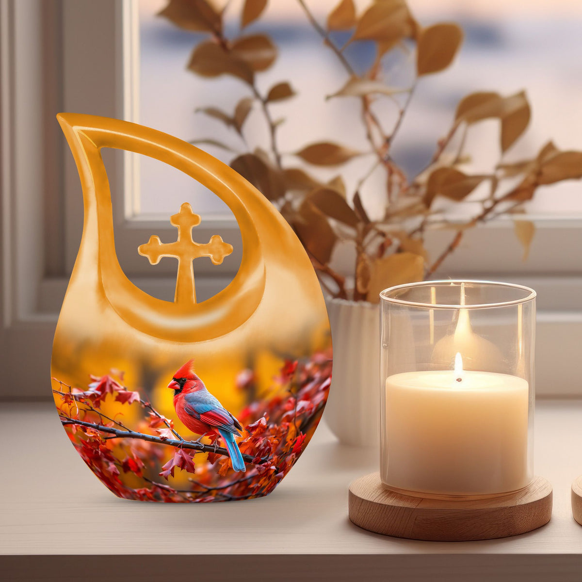 Cardinal Bird Urns For Ashes - Urns Adult Female Urn