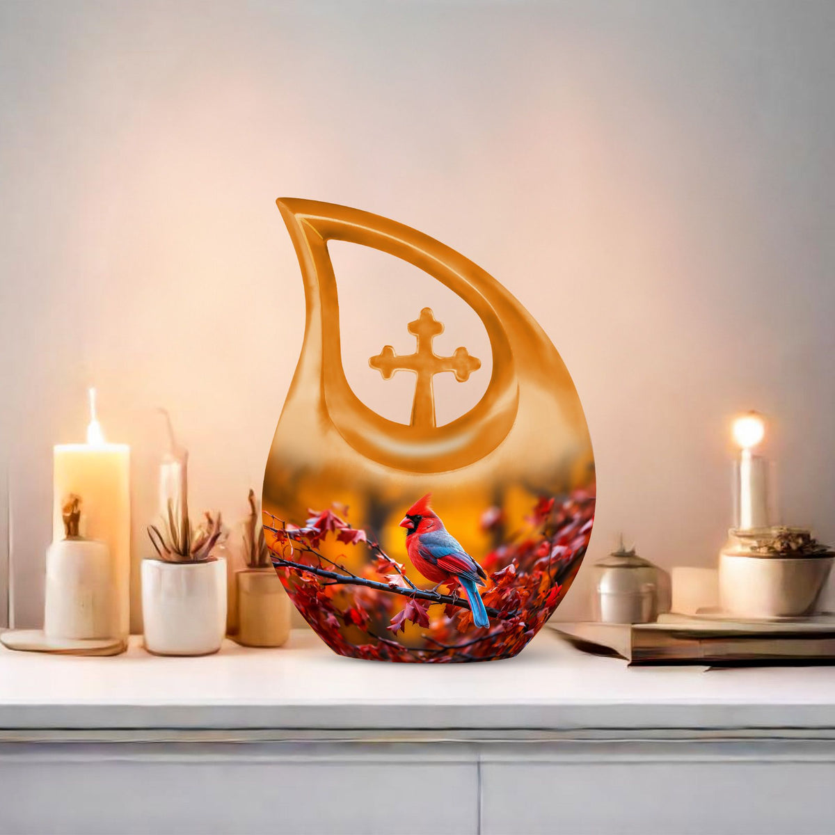 Cardinal Bird Urns For Ashes - Urns Adult Female Urn