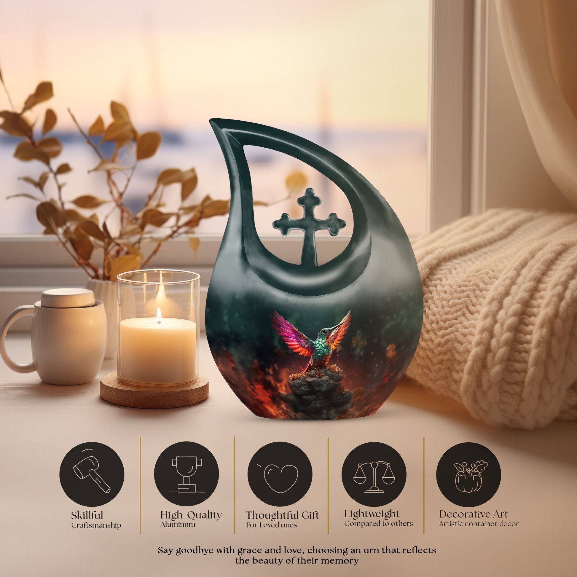 Humming Bird Urns For Ashes - Funeral Urns For Adult Ashes Women Urn