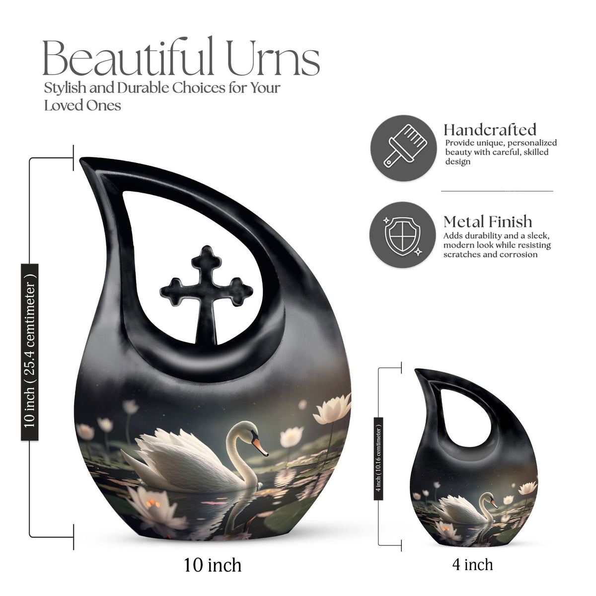 Cardinal Bird Urns For Ashes - Cremation Urns Large & Small Combo Urn