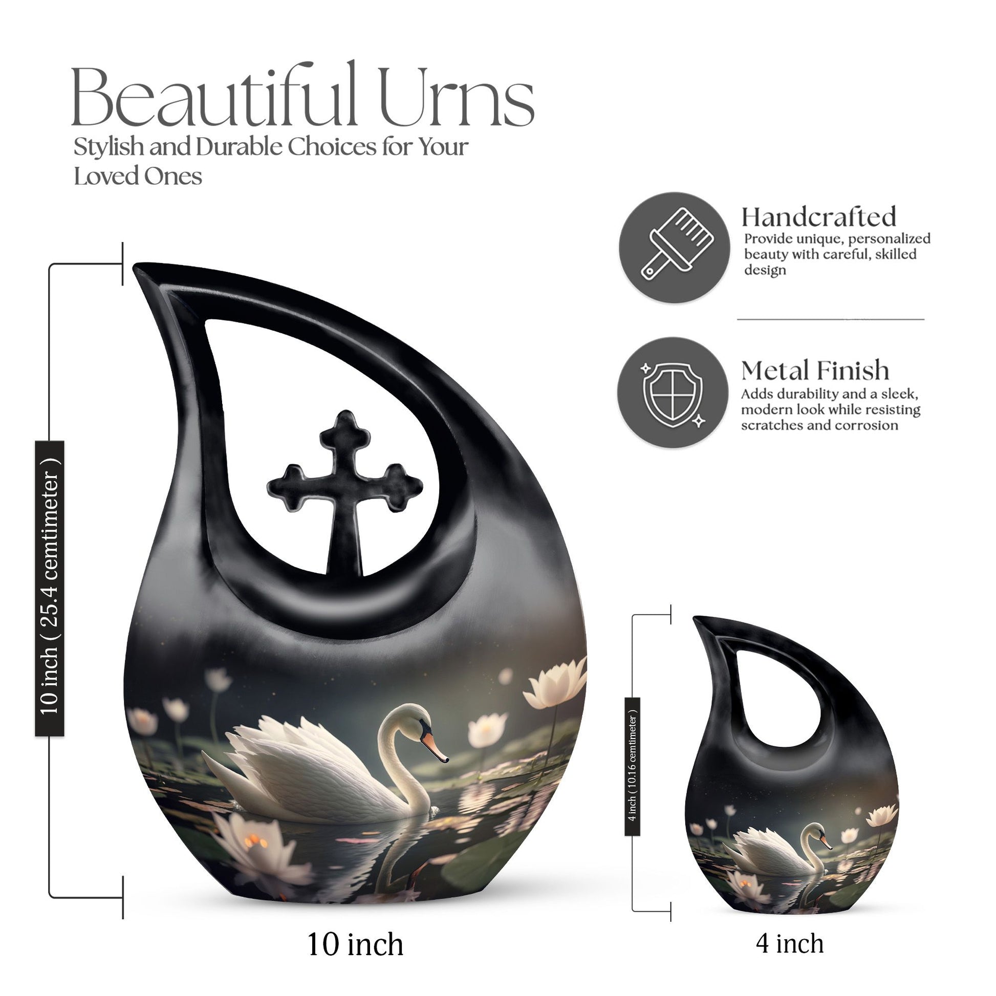 Cardinal Bird Urns For Ashes - Cremation Urns Large & Small Combo Urn
